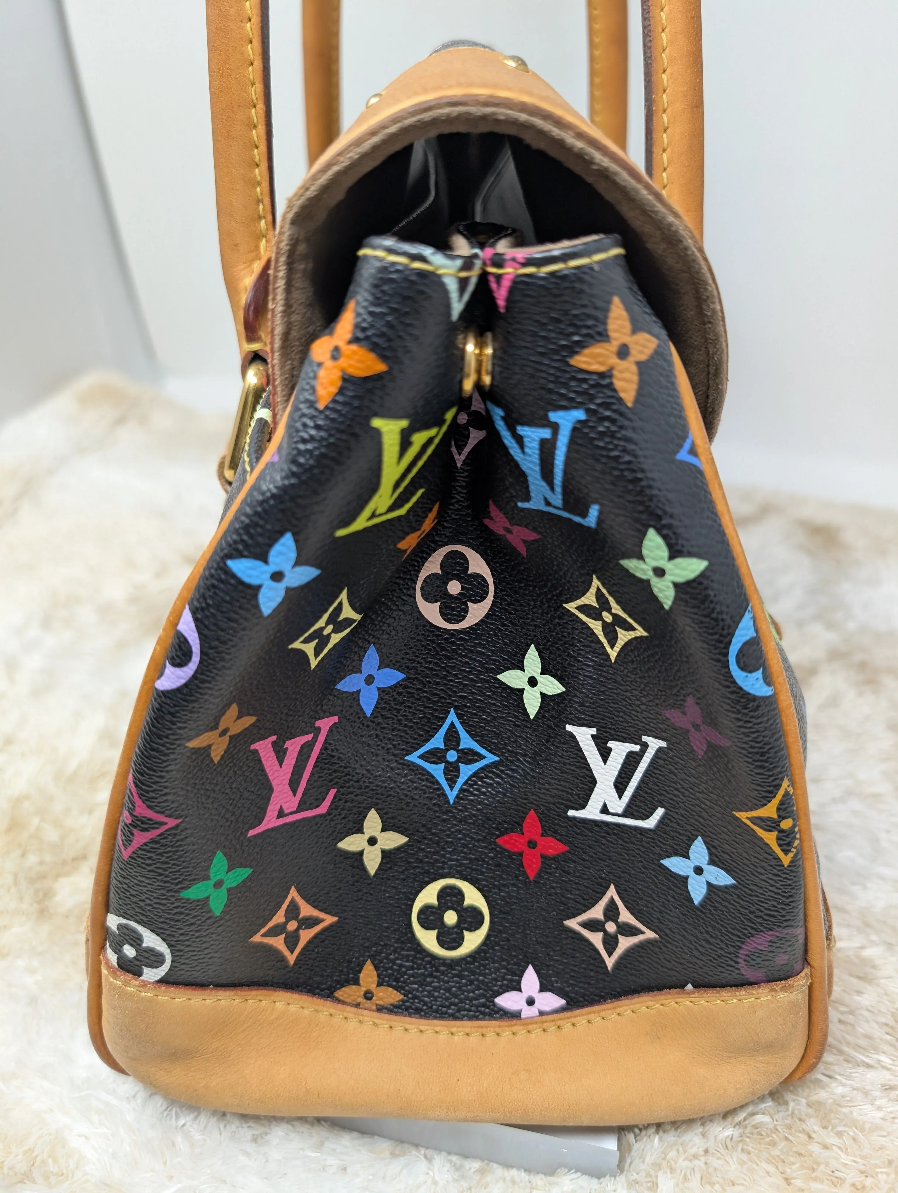 LOUIS VUITTON BLACK MULTICOLOR BEVERLY GM