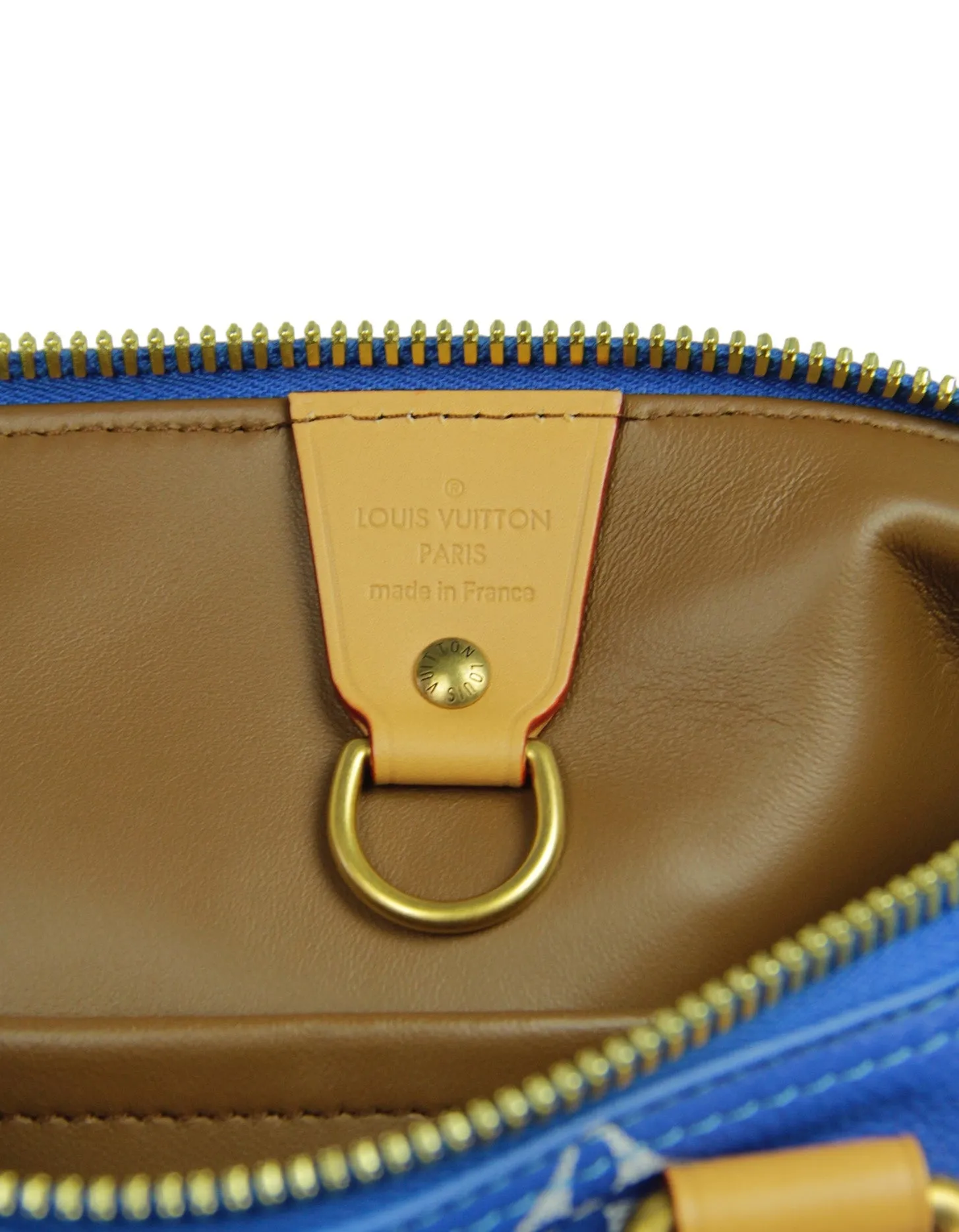 Louis Vuitton Blue Soft Calfskin Monogram Speedy P9 Bandouliere 40