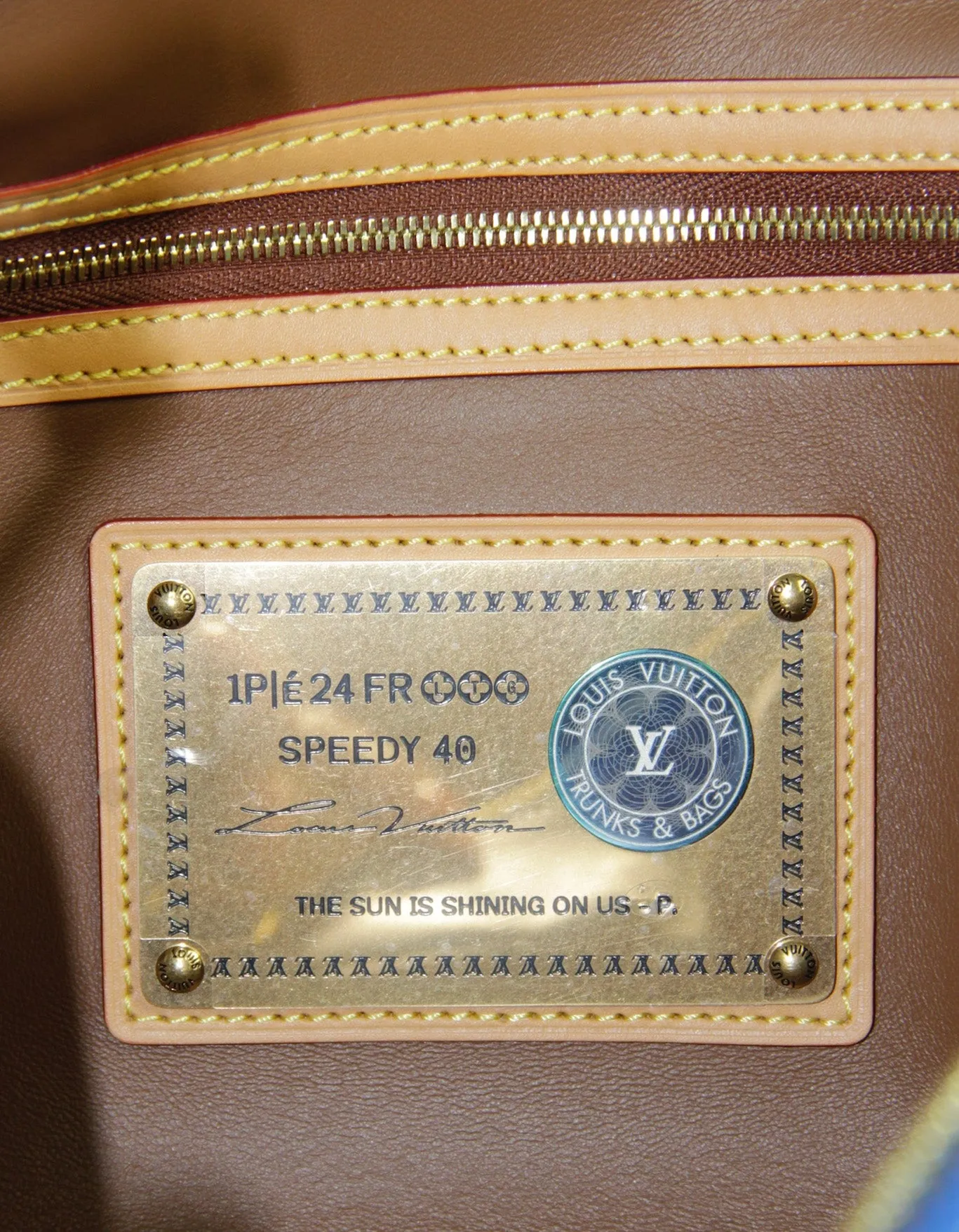 Louis Vuitton Blue Soft Calfskin Monogram Speedy P9 Bandouliere 40