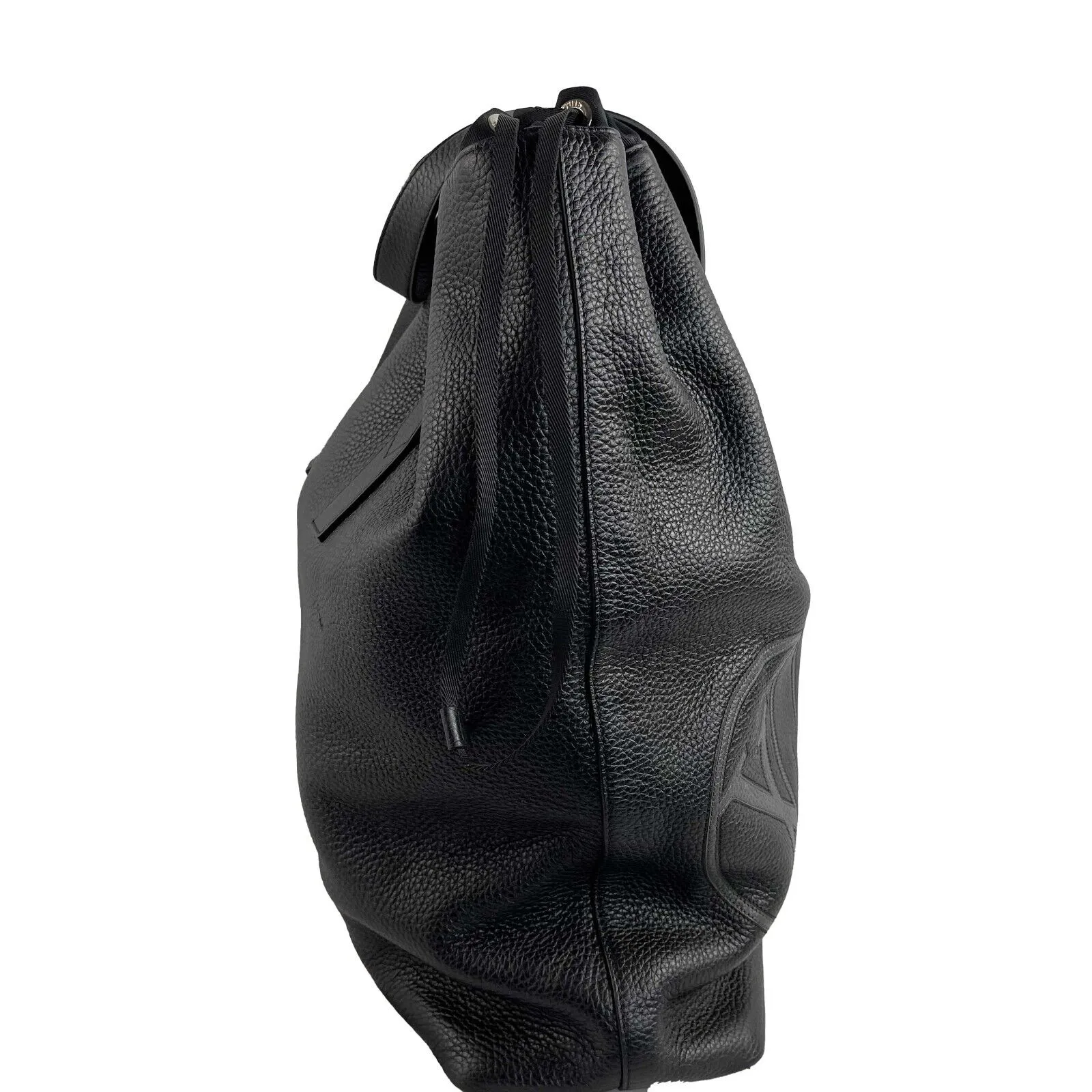 Louis Vuitton Cabas Light Drawstring LV Initials Black Leather Bag