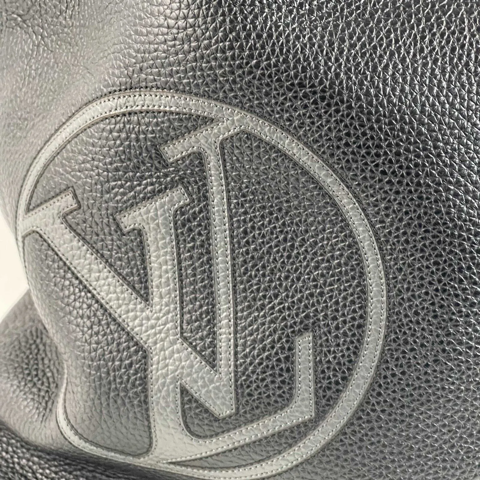 Louis Vuitton Cabas Light Drawstring LV Initials Black Leather Bag