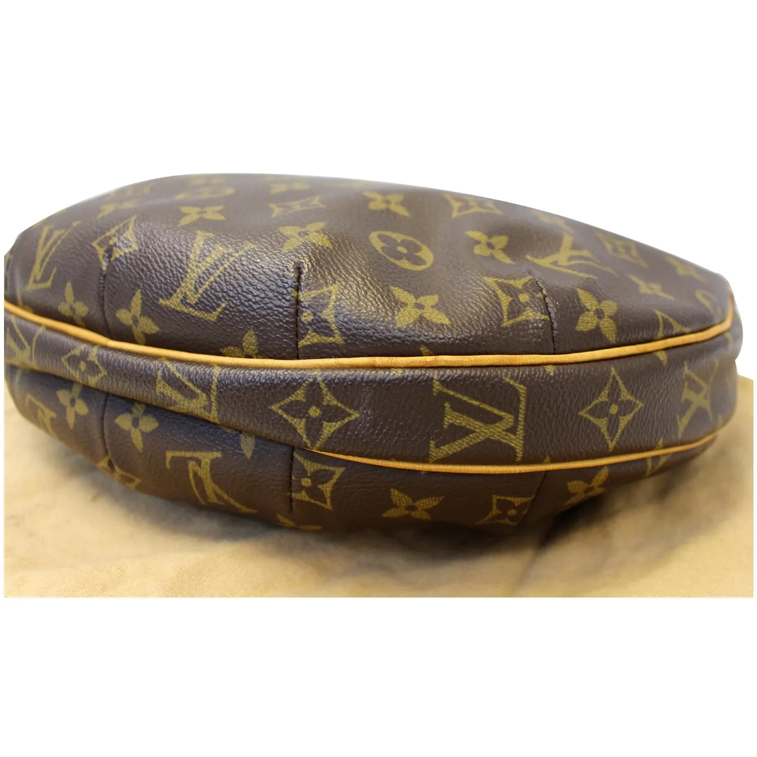 LOUIS VUITTON Croissant MM Monogram Canvas Shoulder Bag Brown