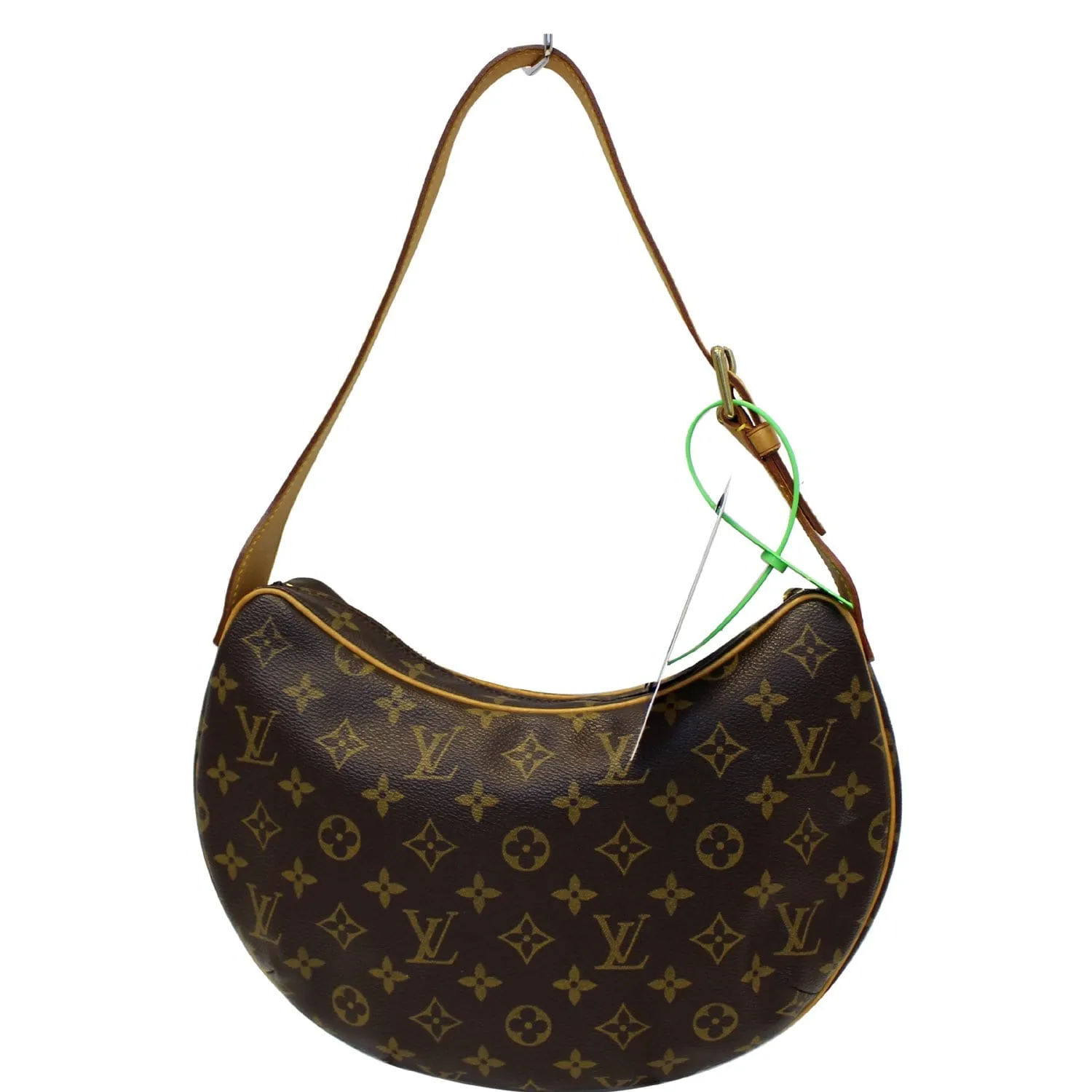 LOUIS VUITTON Croissant MM Monogram Canvas Shoulder Bag Brown