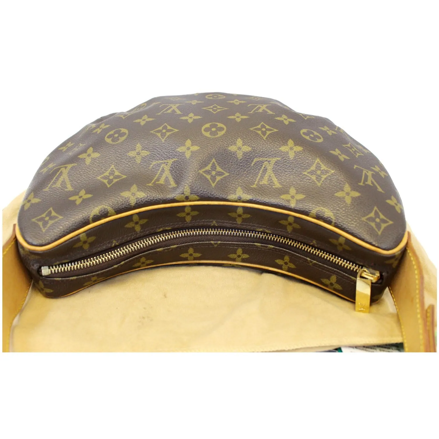 LOUIS VUITTON Croissant MM Monogram Canvas Shoulder Bag Brown