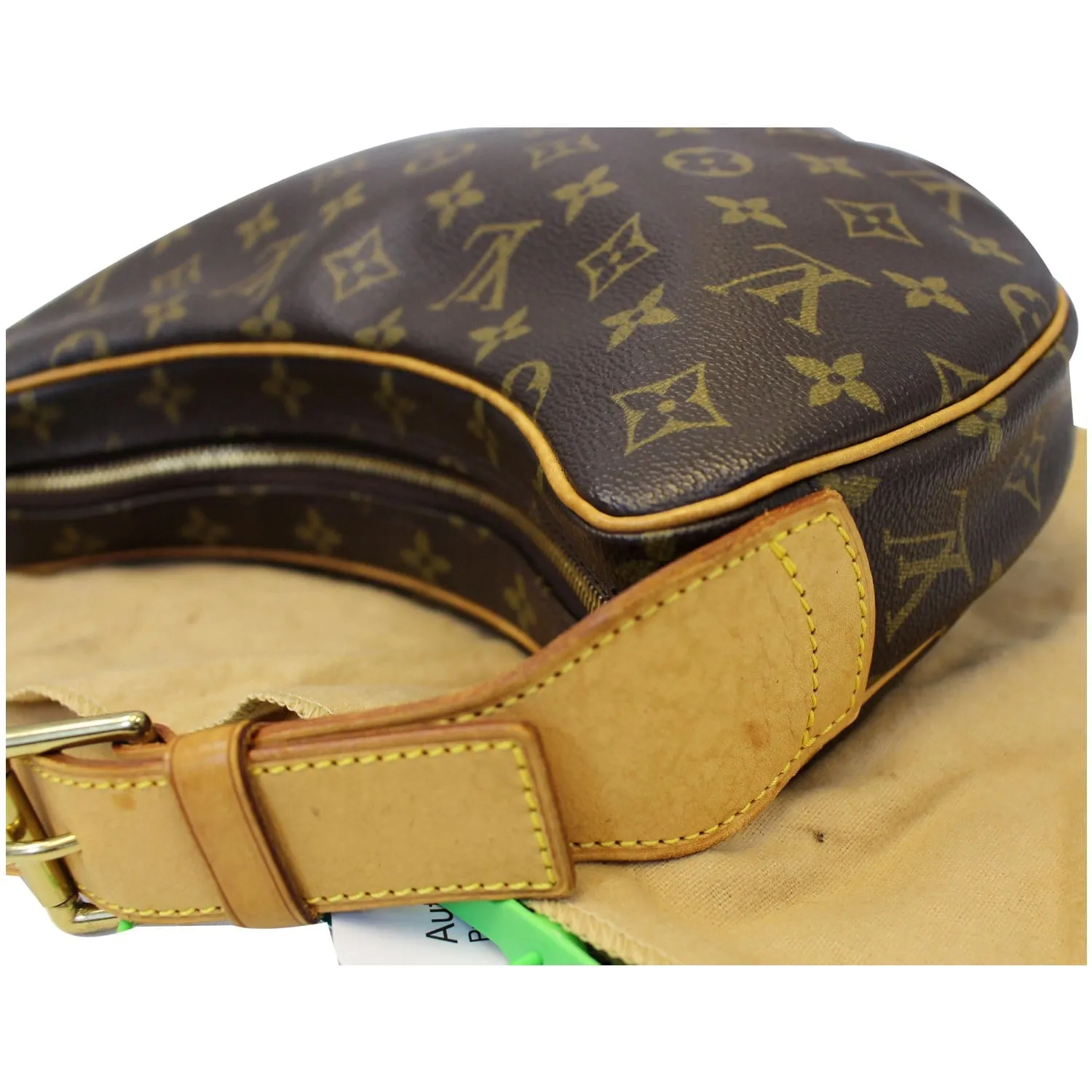 LOUIS VUITTON Croissant MM Monogram Canvas Shoulder Bag Brown