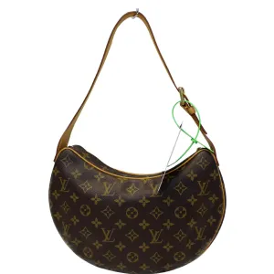 LOUIS VUITTON Croissant MM Monogram Canvas Shoulder Bag Brown