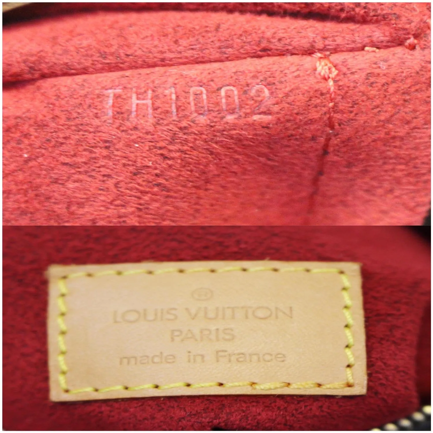 LOUIS VUITTON Croissant MM Monogram Canvas Shoulder Bag Brown