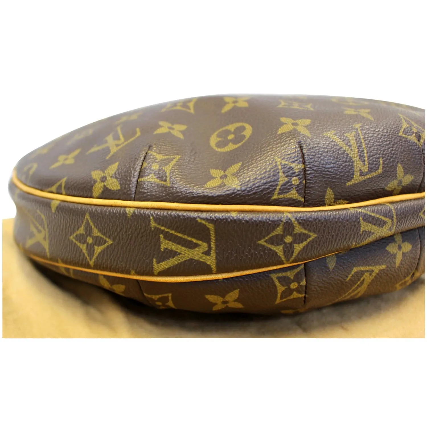 LOUIS VUITTON Croissant MM Monogram Canvas Shoulder Bag Brown
