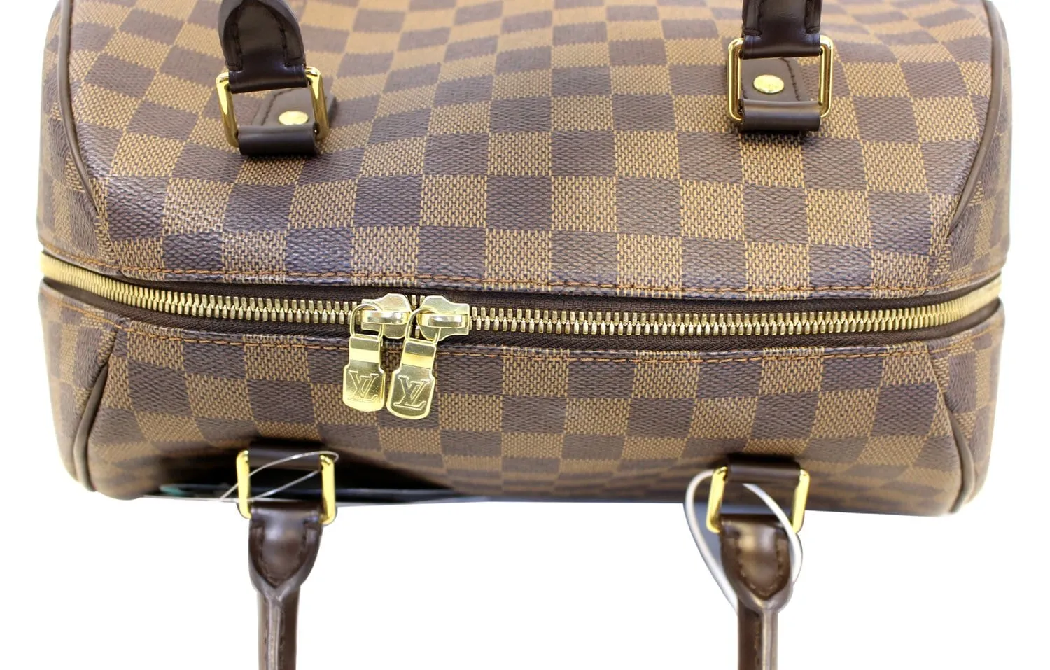 LOUIS VUITTON Damier Ebene Ribera MM Brown Satchel Bag