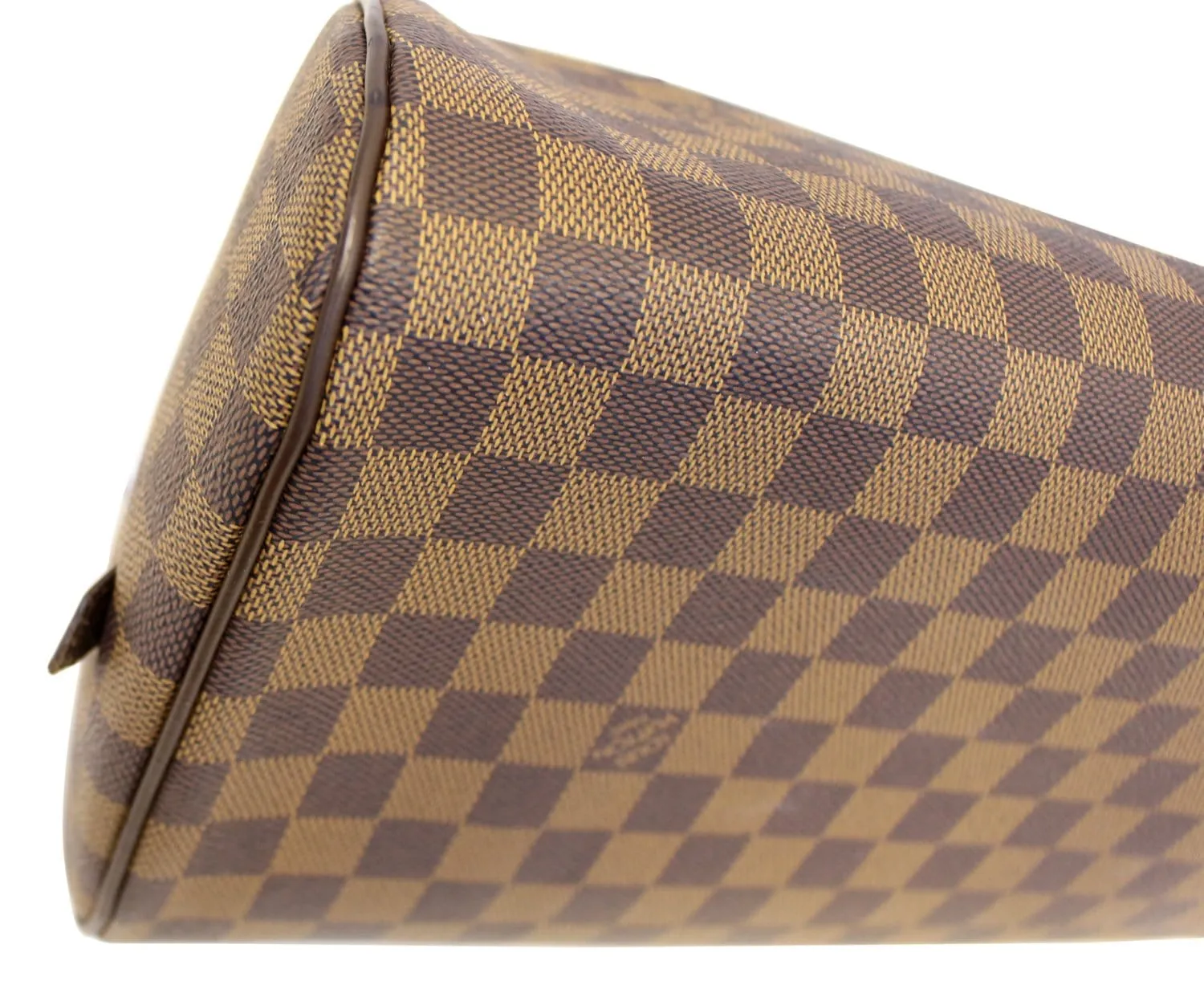 LOUIS VUITTON Damier Ebene Ribera MM Brown Satchel Bag