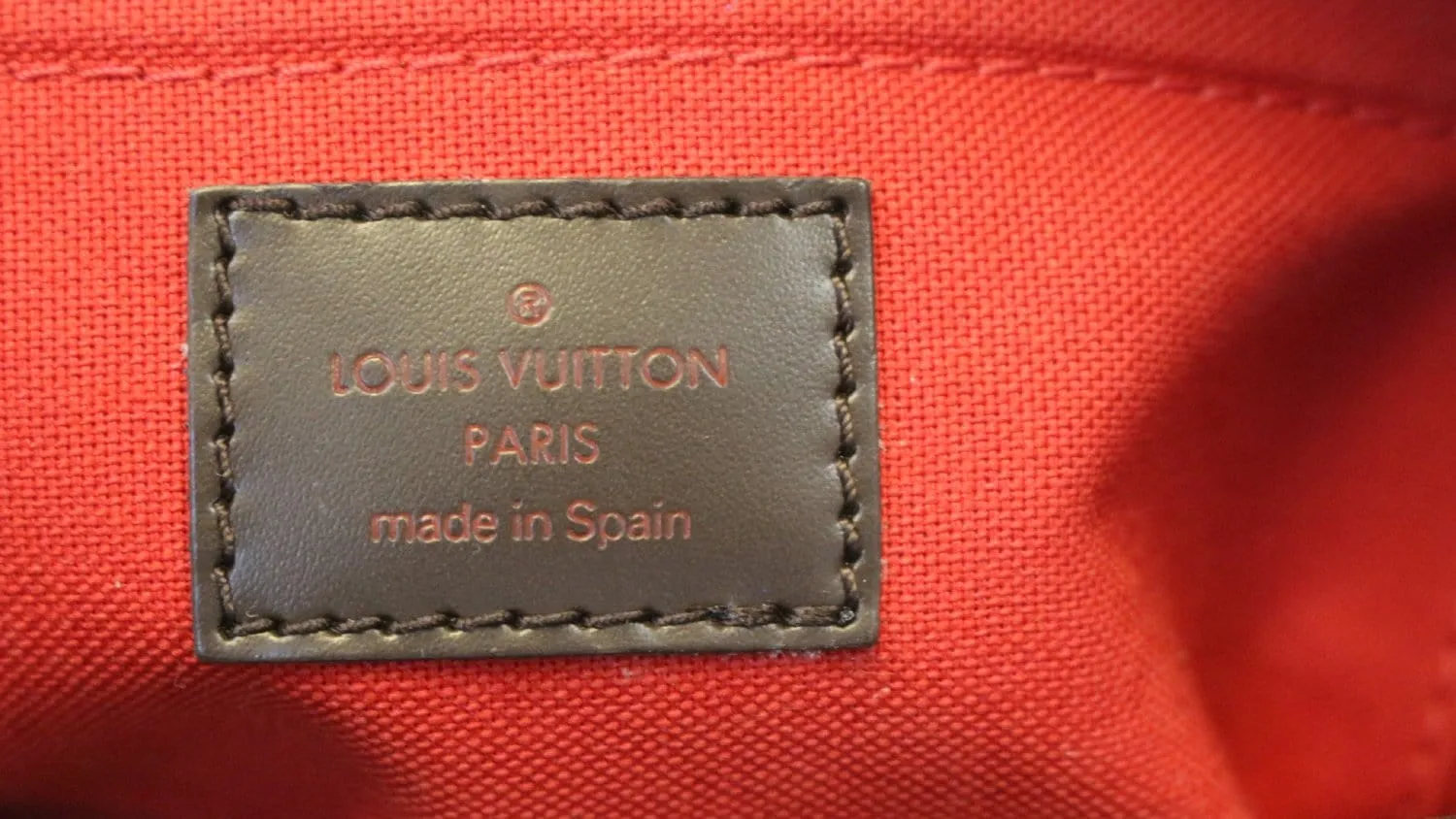 LOUIS VUITTON Damier Ebene Ribera MM Brown Satchel Bag