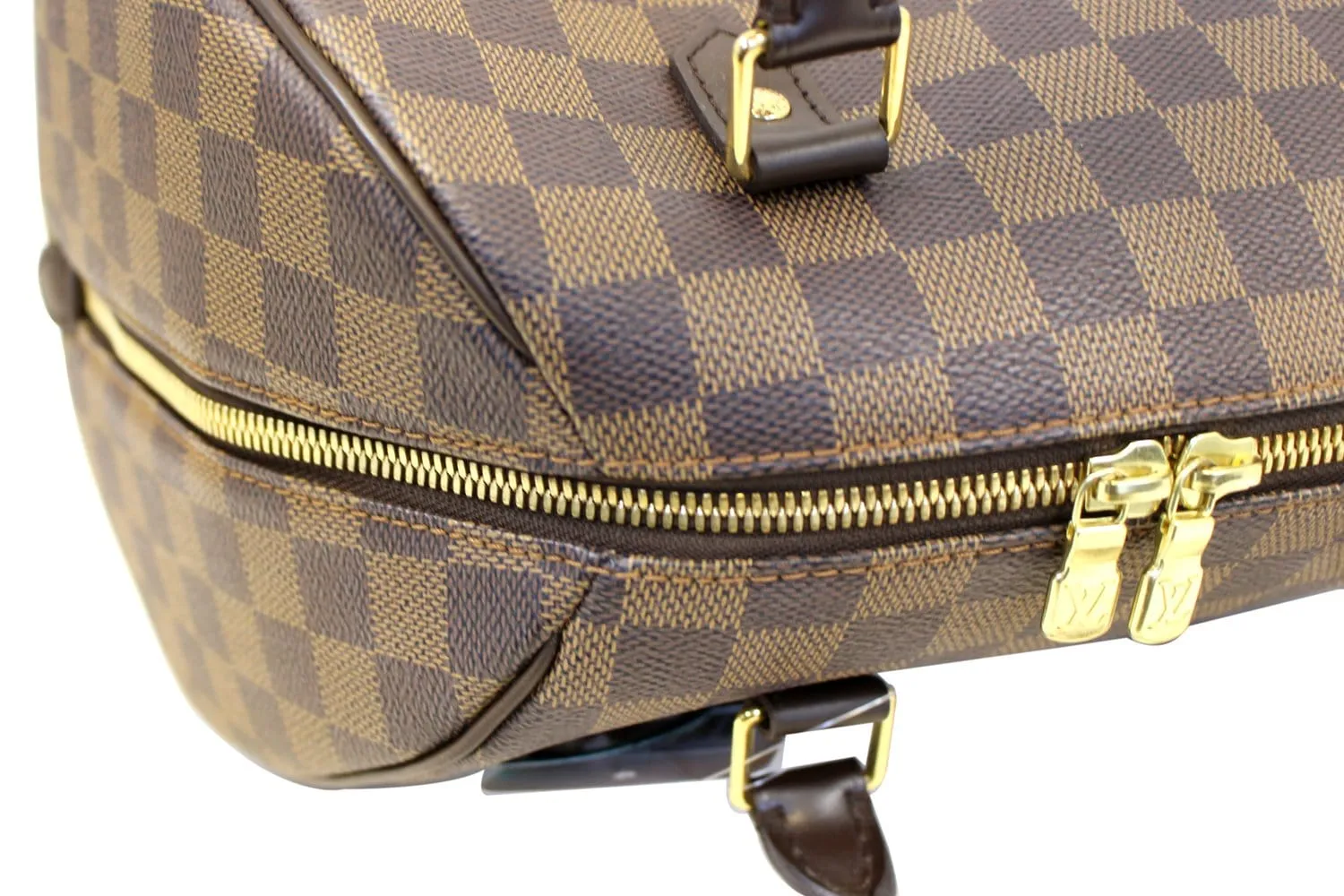 LOUIS VUITTON Damier Ebene Ribera MM Brown Satchel Bag