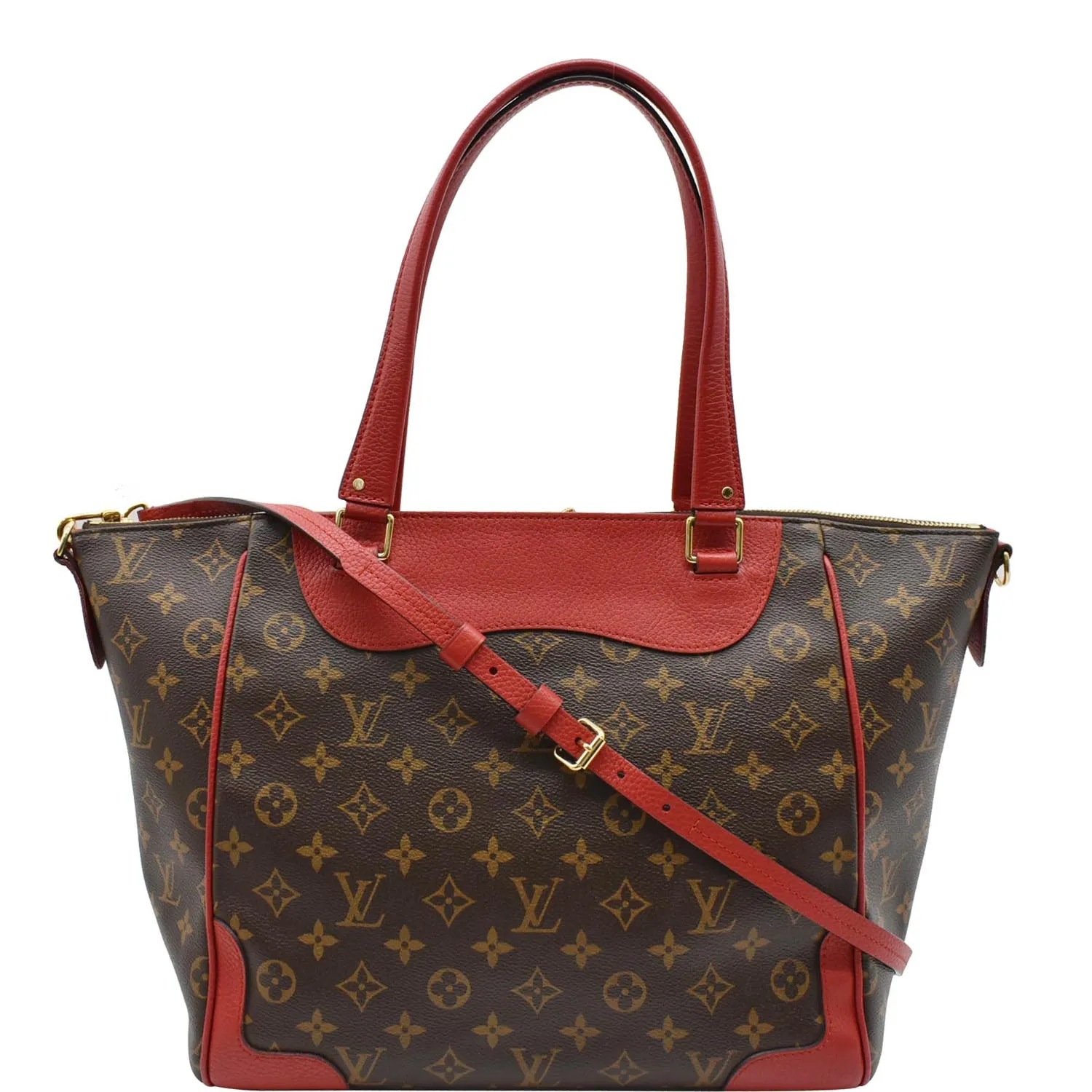 LOUIS VUITTON Estrela NM Monogram Canvas Shoulder Bag Coquelicot