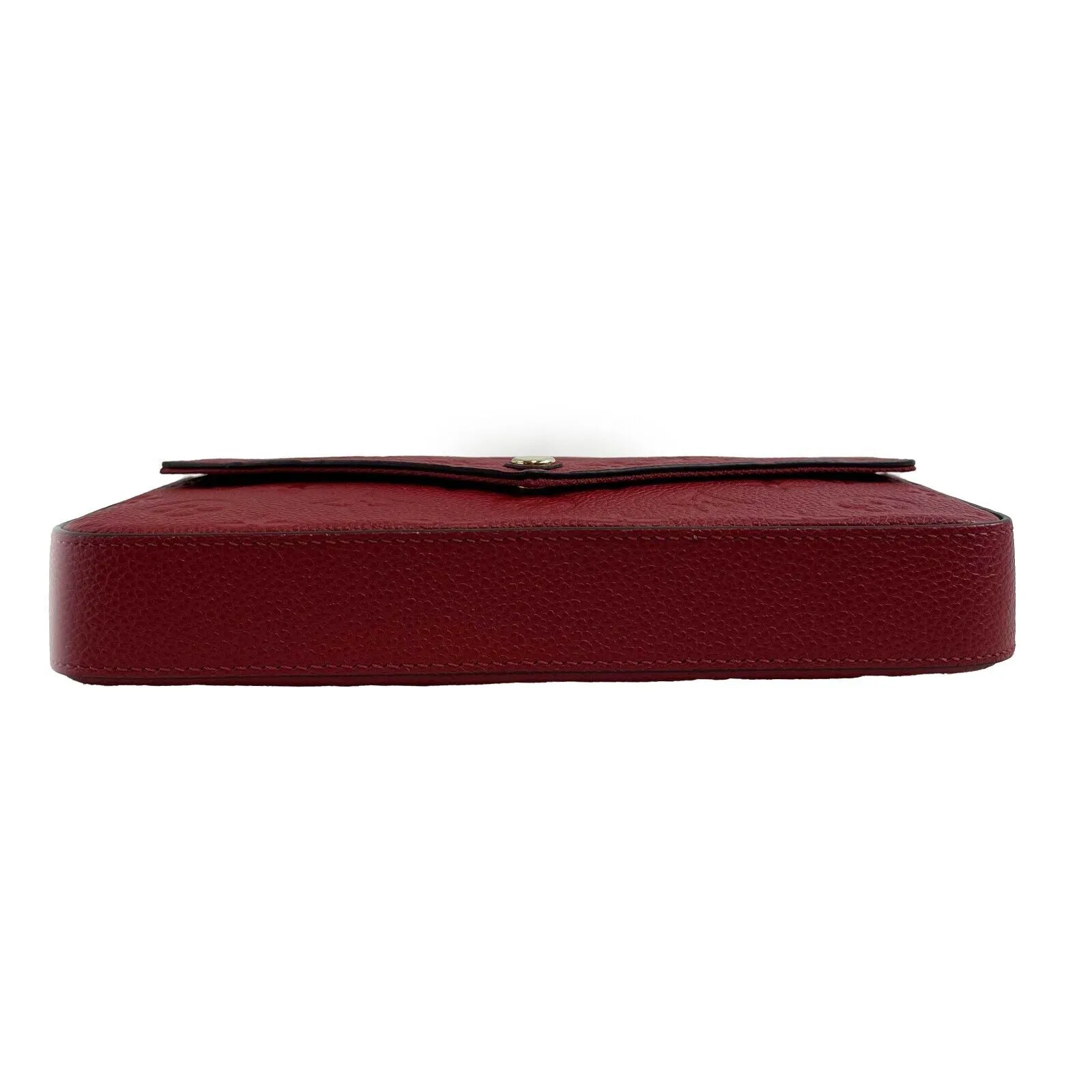 Louis Vuitton -Felicie Pochette-Monogram Empreinte Leather -Red-Handbag