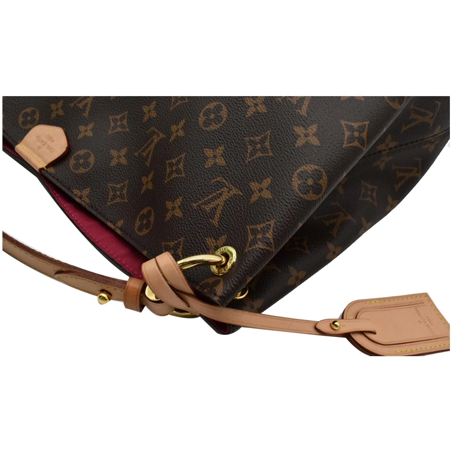 LOUIS VUITTON Graceful MM Monogram Canvas Shoulder Bag Brown