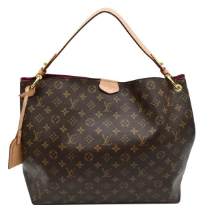 LOUIS VUITTON Graceful MM Monogram Canvas Shoulder Bag Brown