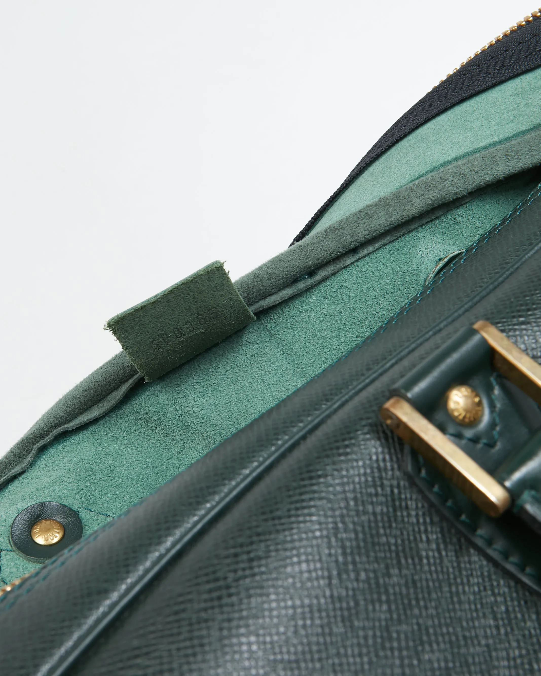 Louis Vuitton Hunter Green Taiga Leather Kendall Duffle Travel Bag