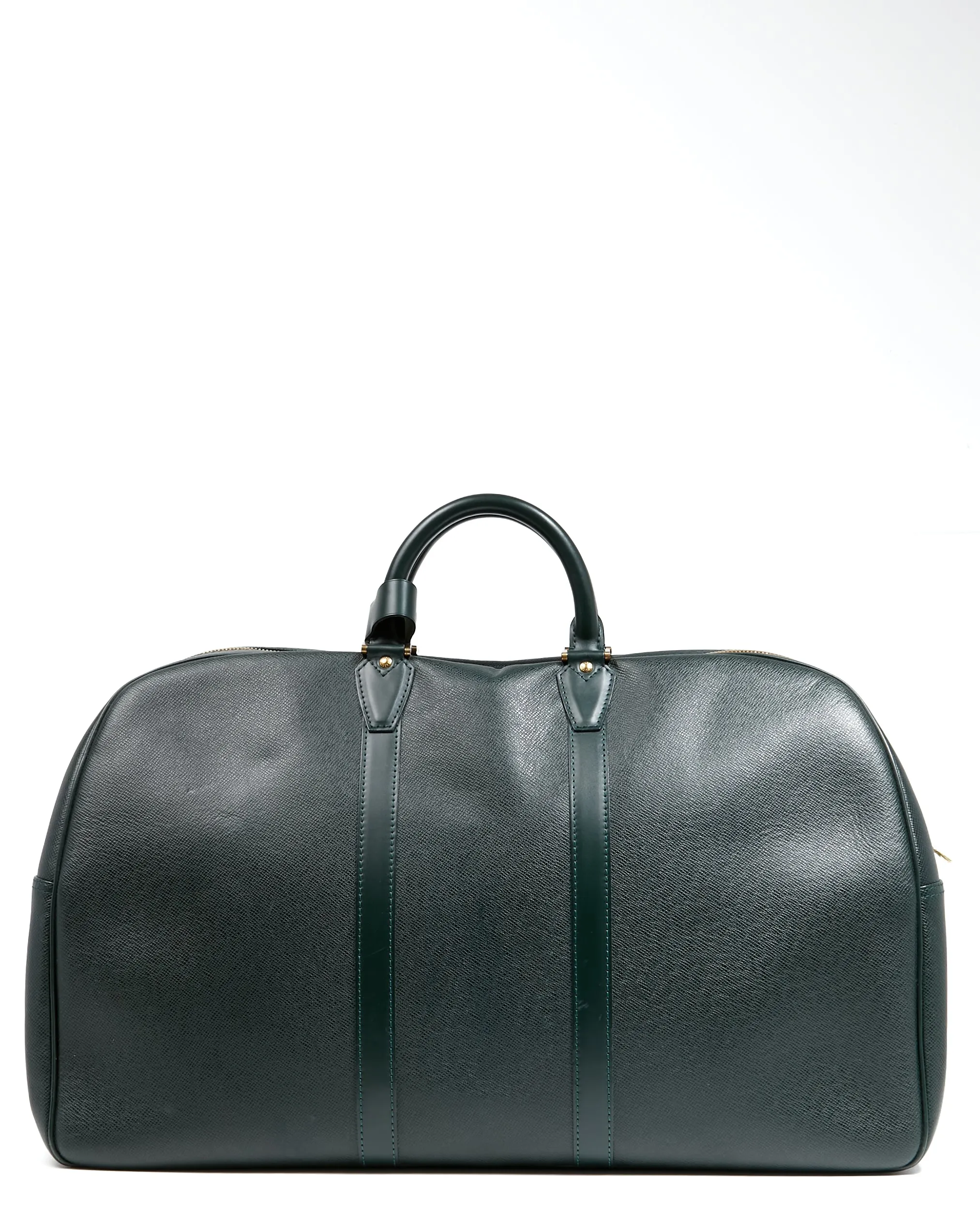 Louis Vuitton Hunter Green Taiga Leather Kendall Duffle Travel Bag