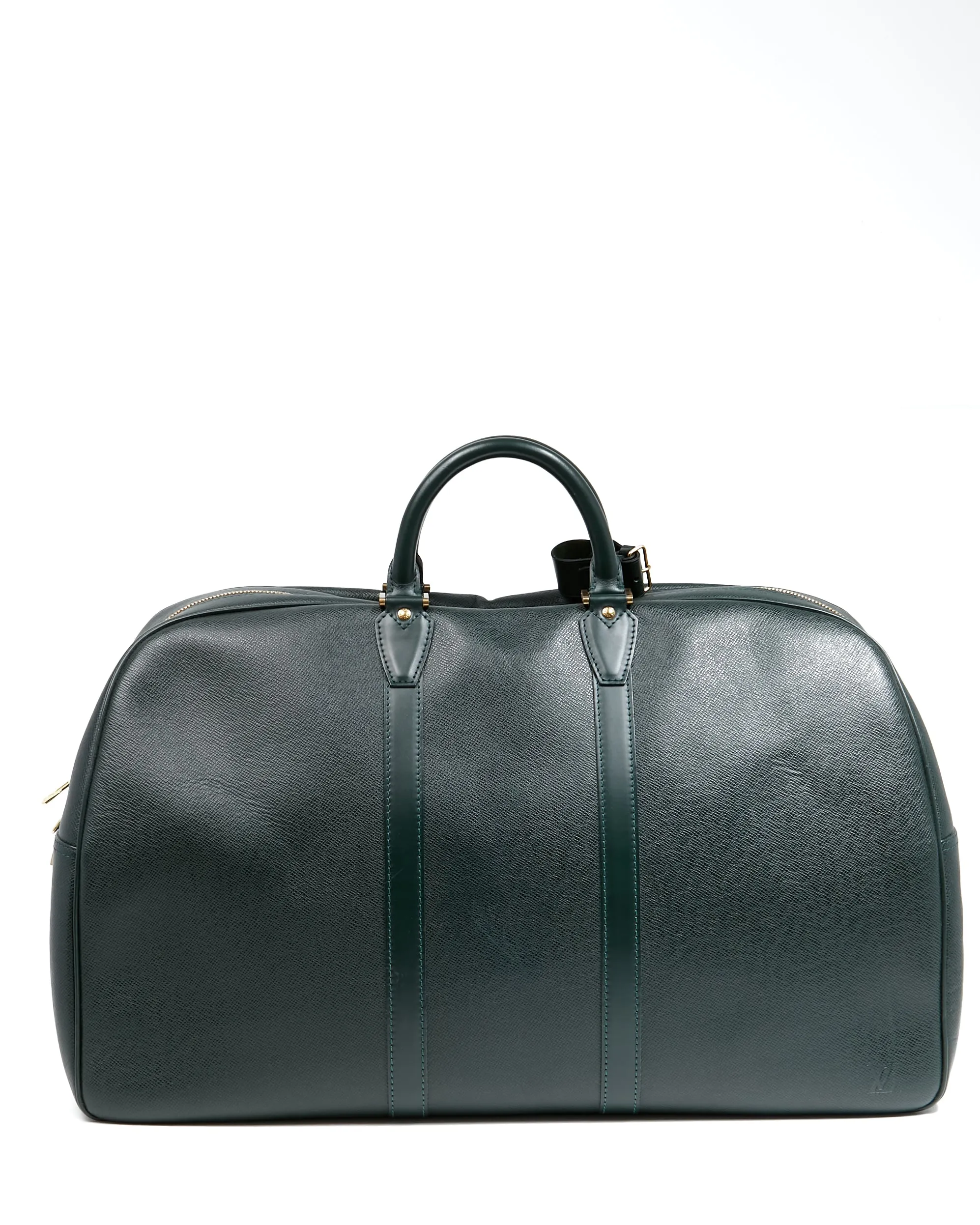 Louis Vuitton Hunter Green Taiga Leather Kendall Duffle Travel Bag