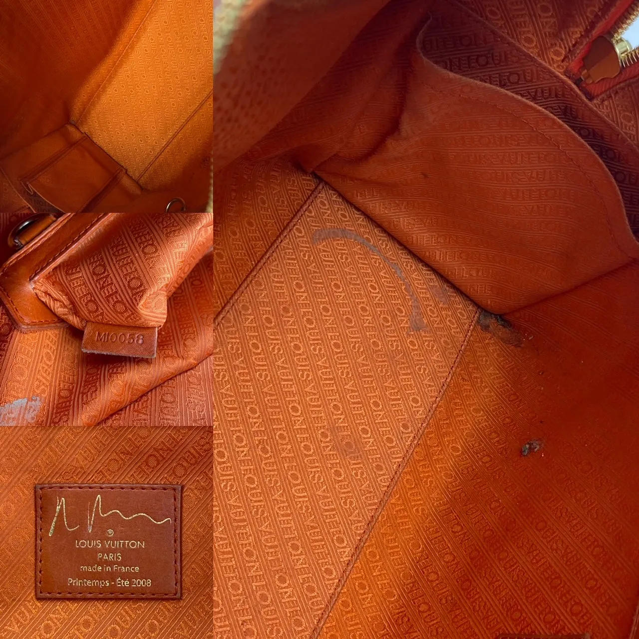 LOUIS VUITTON Limited Edition Richard Prince Pink Denim Weekender PM Pulp Bag Luggage
