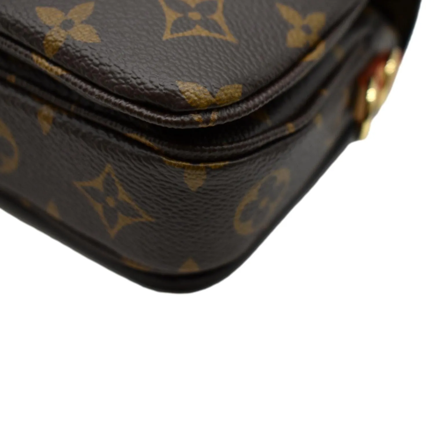LOUIS VUITTON Metis East West Pochette Monogram Canvas Shoulder Bag Brown