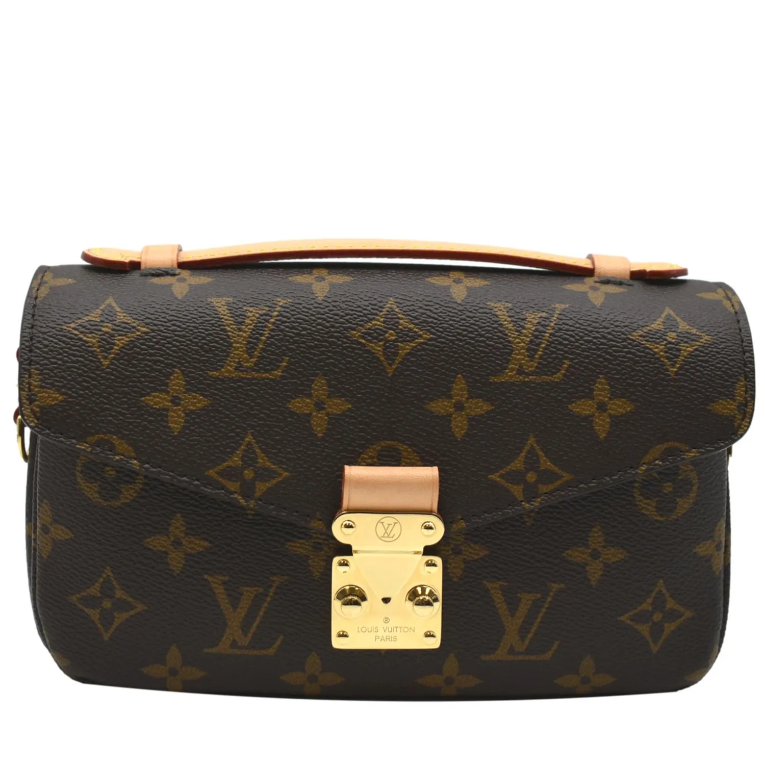 LOUIS VUITTON Metis East West Pochette Monogram Canvas Shoulder Bag Brown