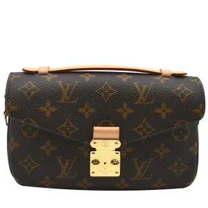 LOUIS VUITTON Metis East West Pochette Monogram Canvas Shoulder Bag Brown