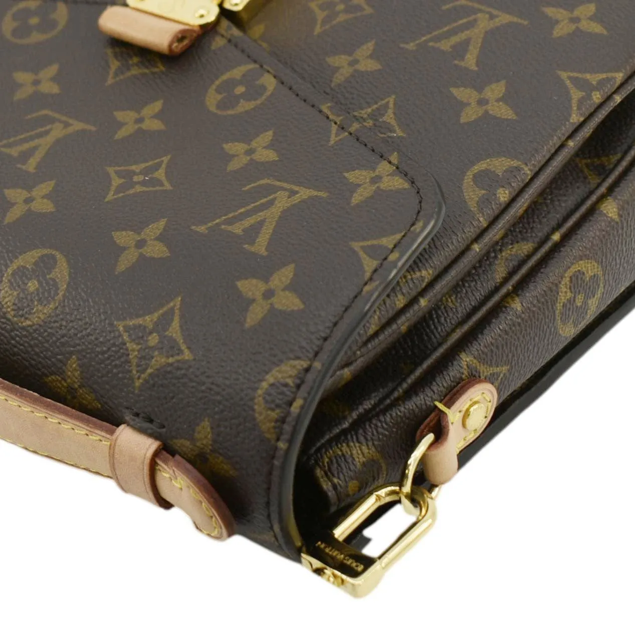 LOUIS VUITTON Metis Pochette Monogram Canvas Crossbody Bag Brown