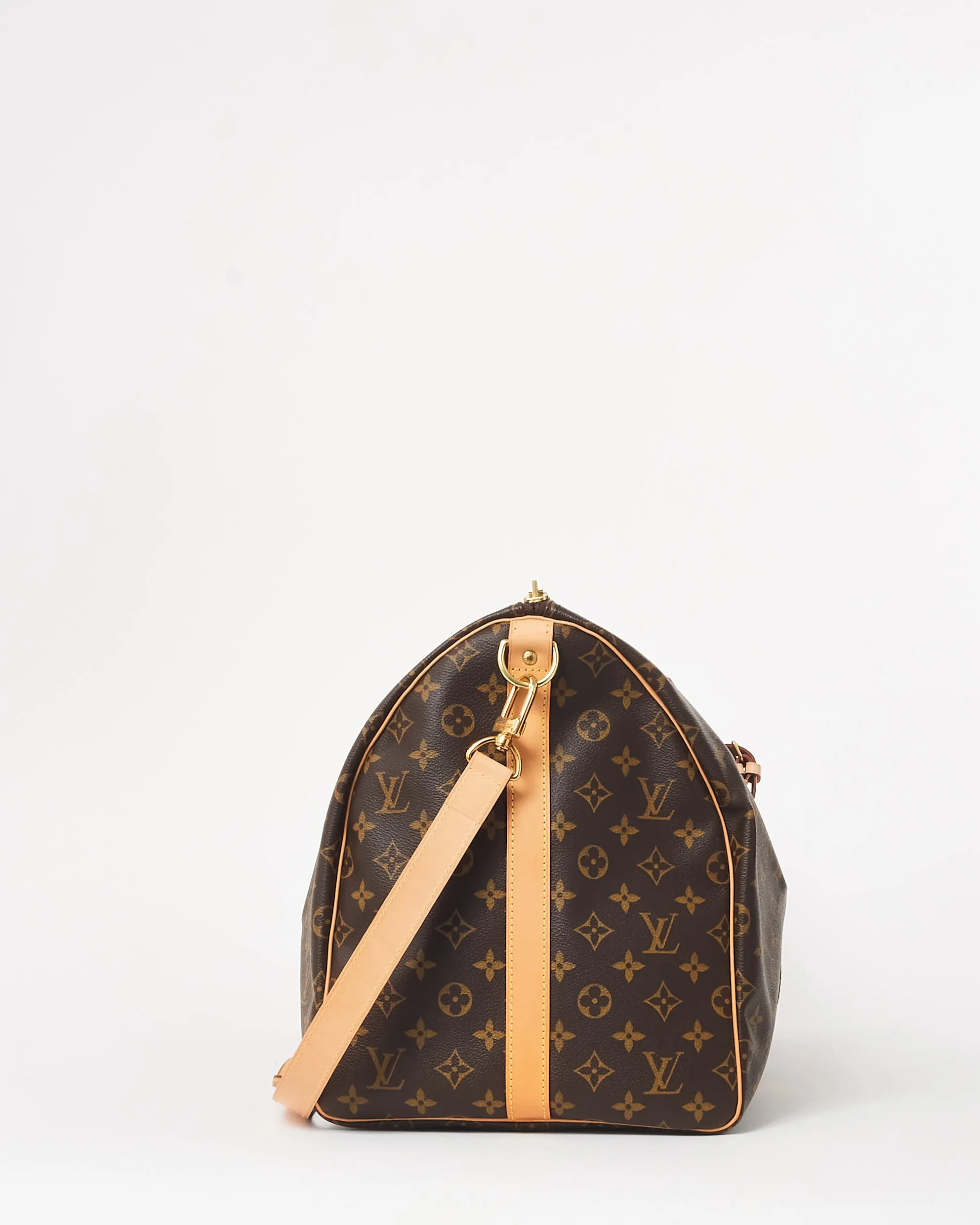 Louis Vuitton Monogram Coated Canvas Keepall 55 Duffle Bag
