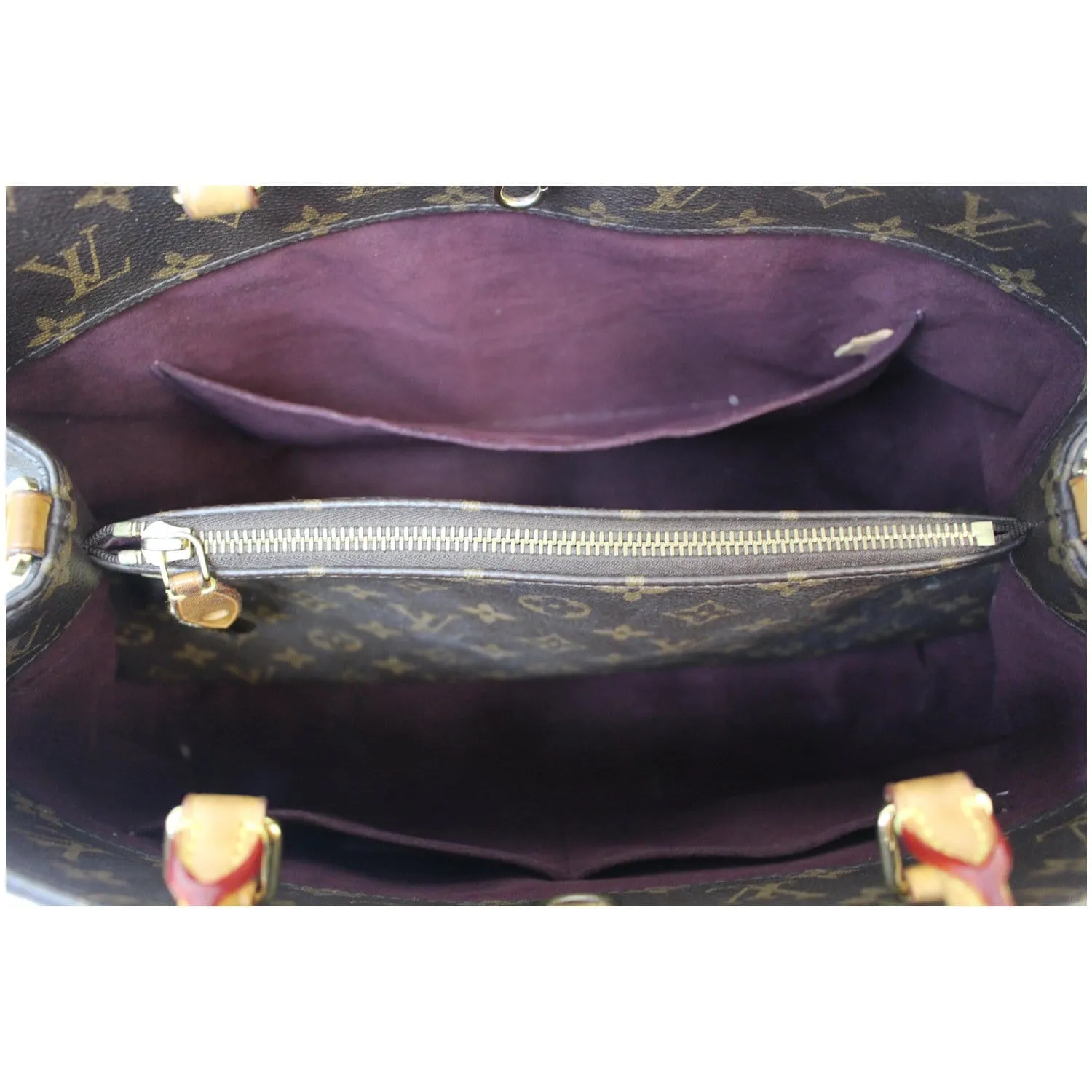 LOUIS VUITTON Montaigne GM Monogram Canvas Shoulder Bag Brown