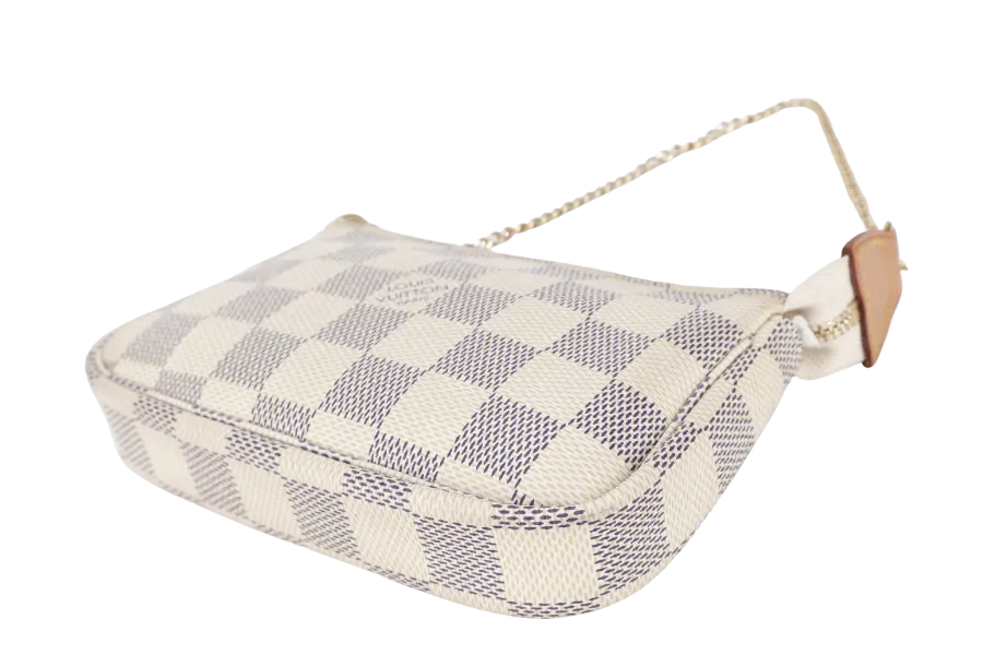 LOUIS VUITTON N58010 MINI POCHETTE DAMIER AZUR CANVAS GOLD HARDWARE