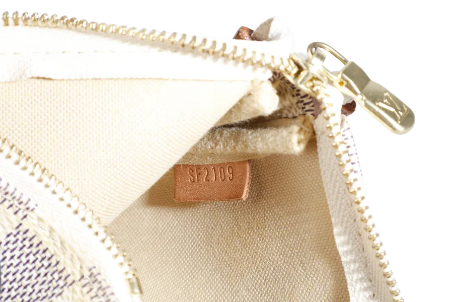 LOUIS VUITTON N58010 MINI POCHETTE DAMIER AZUR CANVAS GOLD HARDWARE