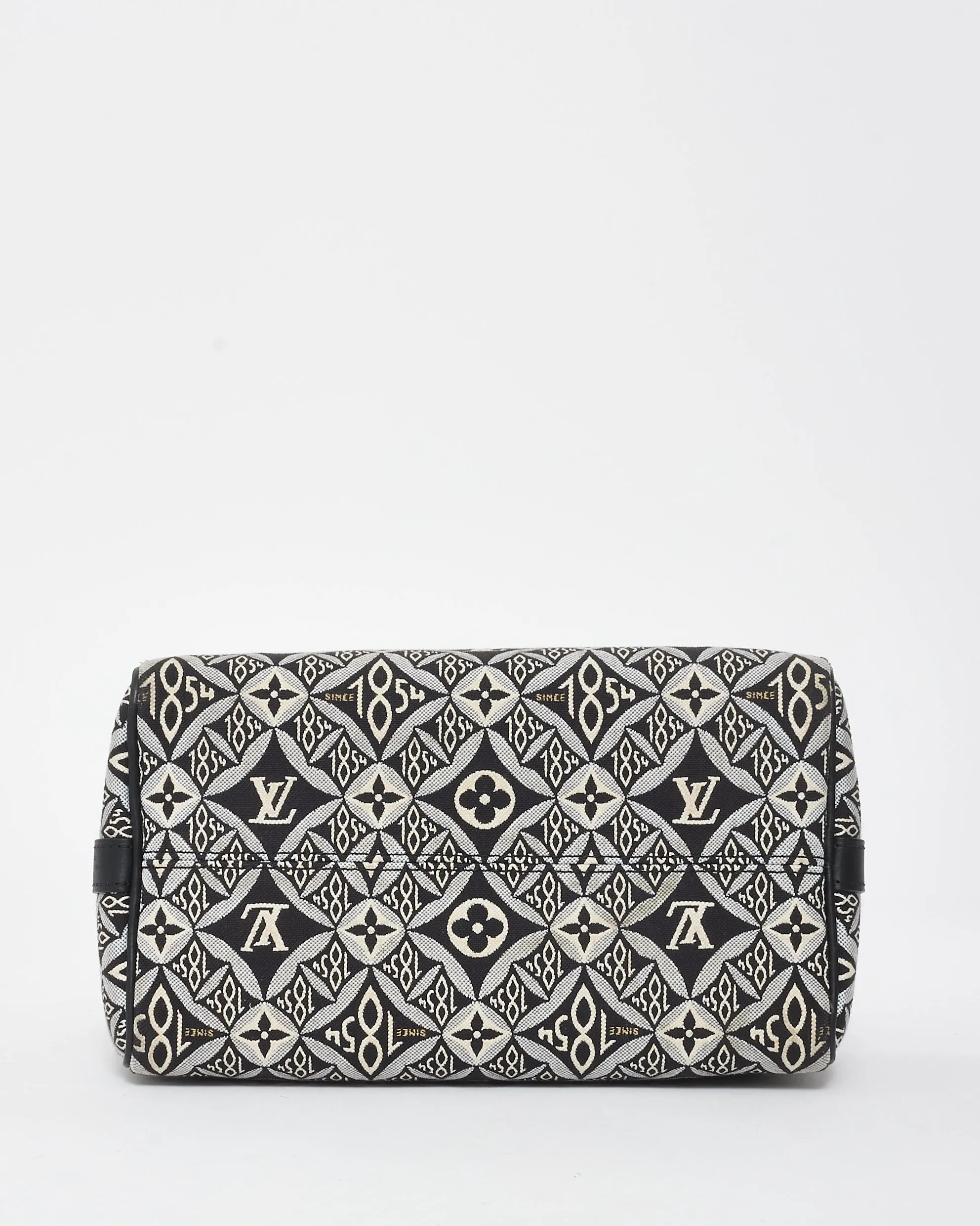 Louis Vuitton Navy & White Monogram Canvas Jacquard 1854 Speedy 25