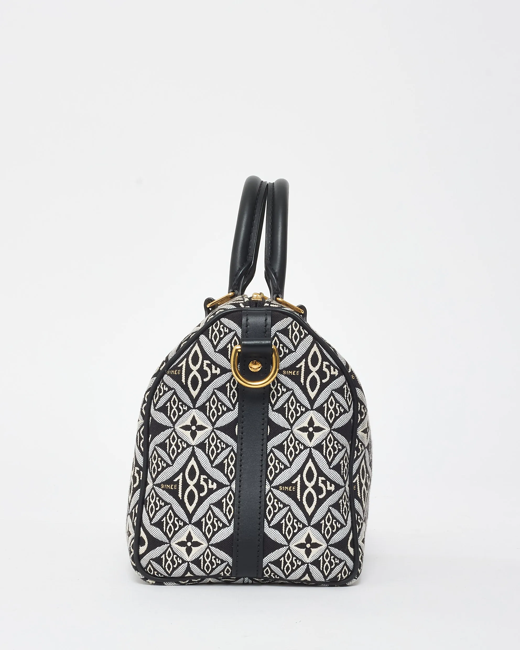 Louis Vuitton Navy & White Monogram Canvas Jacquard 1854 Speedy 25