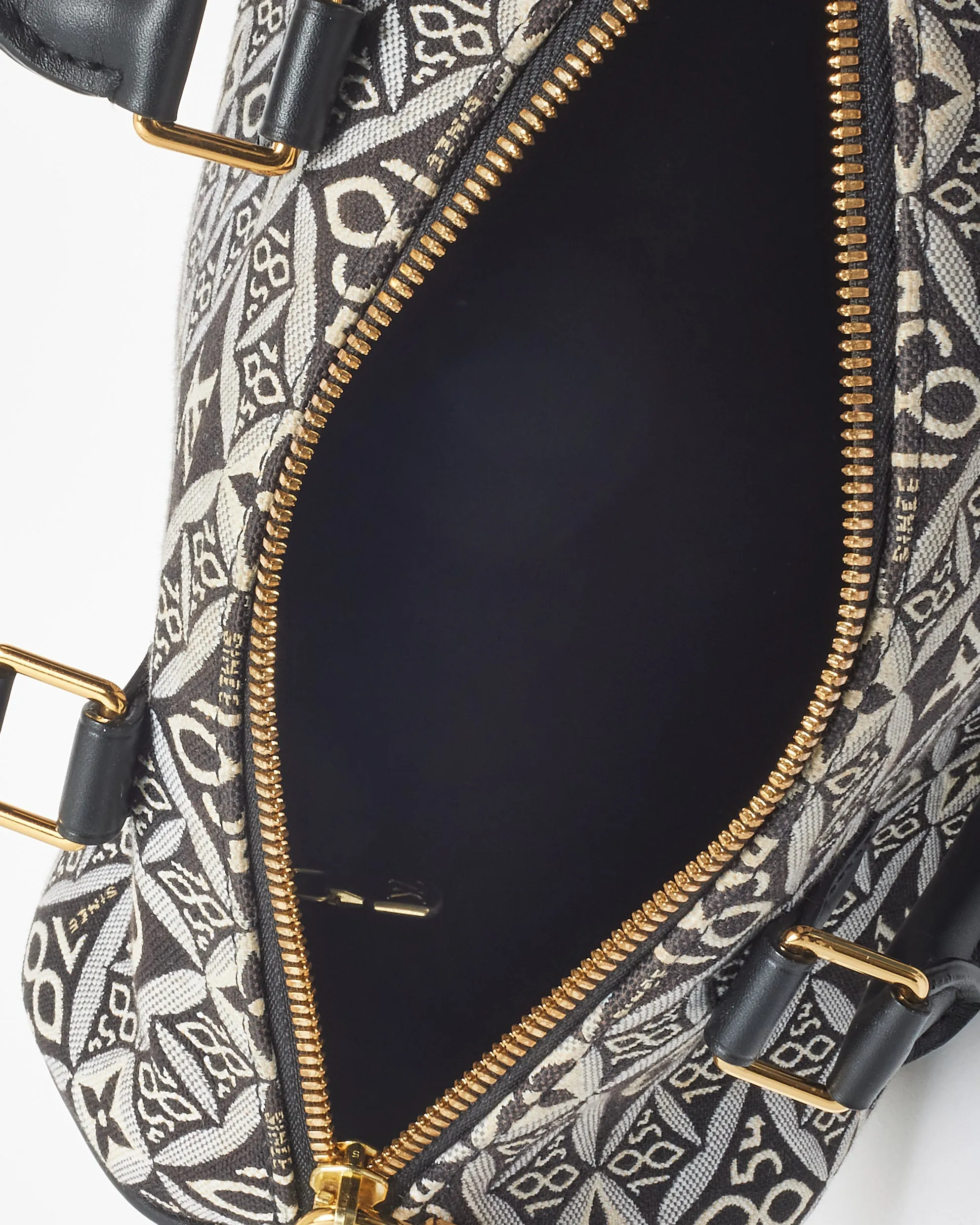 Louis Vuitton Navy & White Monogram Canvas Jacquard 1854 Speedy 25