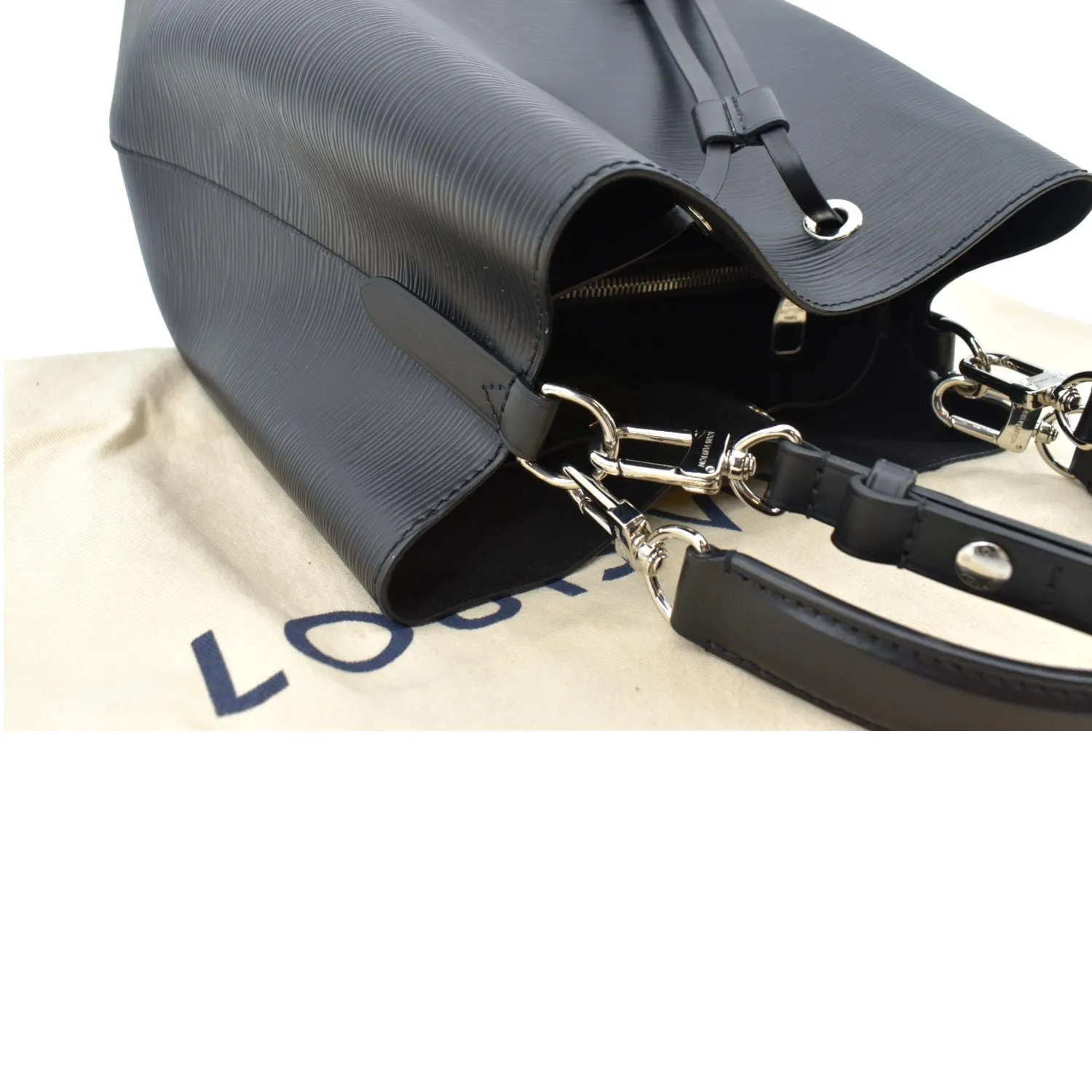 LOUIS VUITTON NeoNoe Epi Leather Shoulder Bag Black