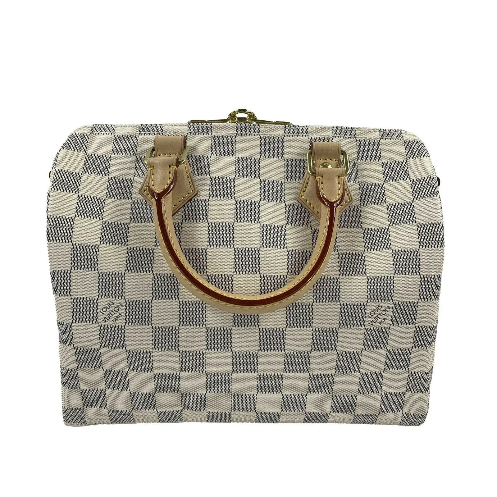 Louis Vuitton - New - Damier Azur Speedy 25 Bandouliere Top Handle Bag w/ Strap