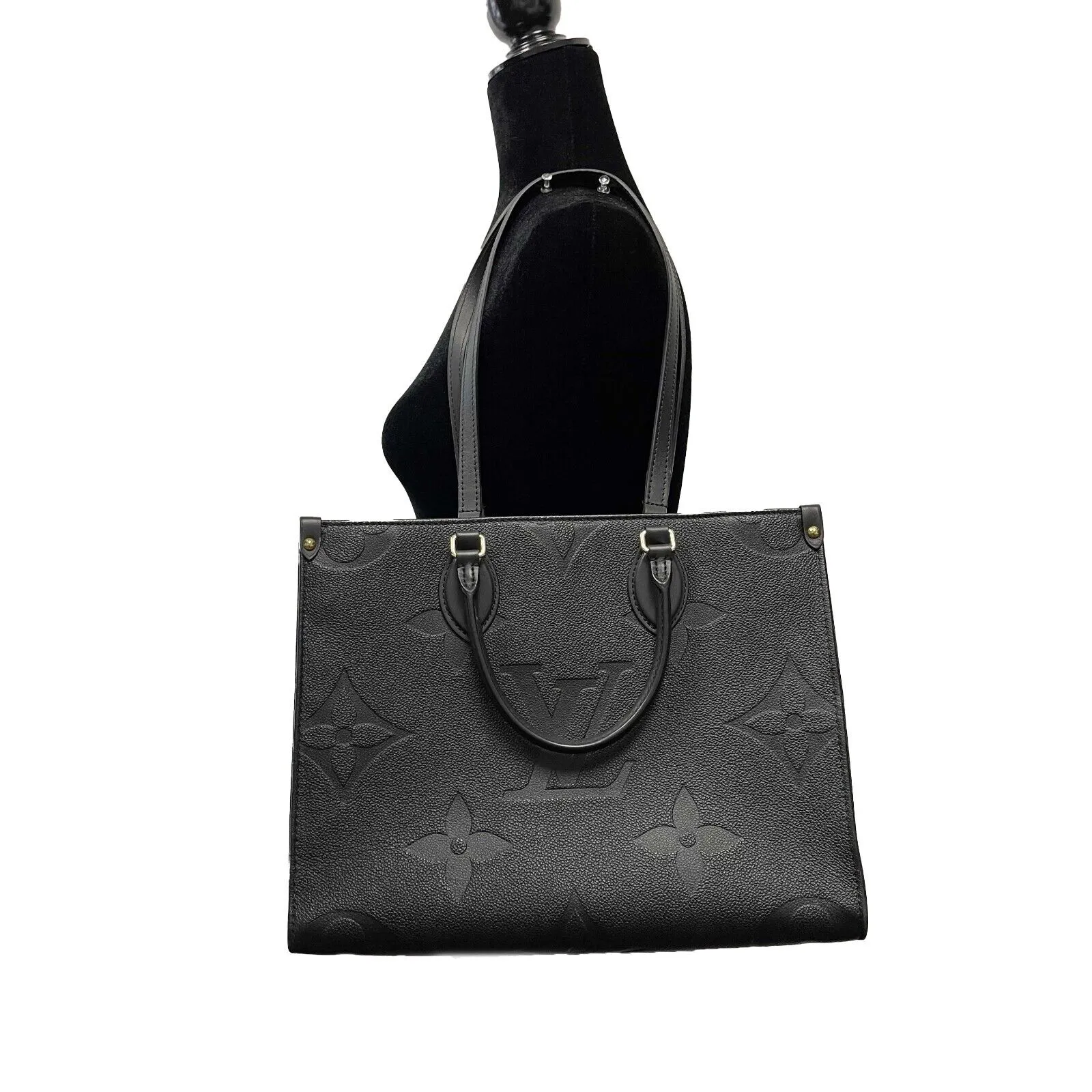 Louis Vuitton - On the go MM Empreinte Black Leather Top Handle Shoulder Strap