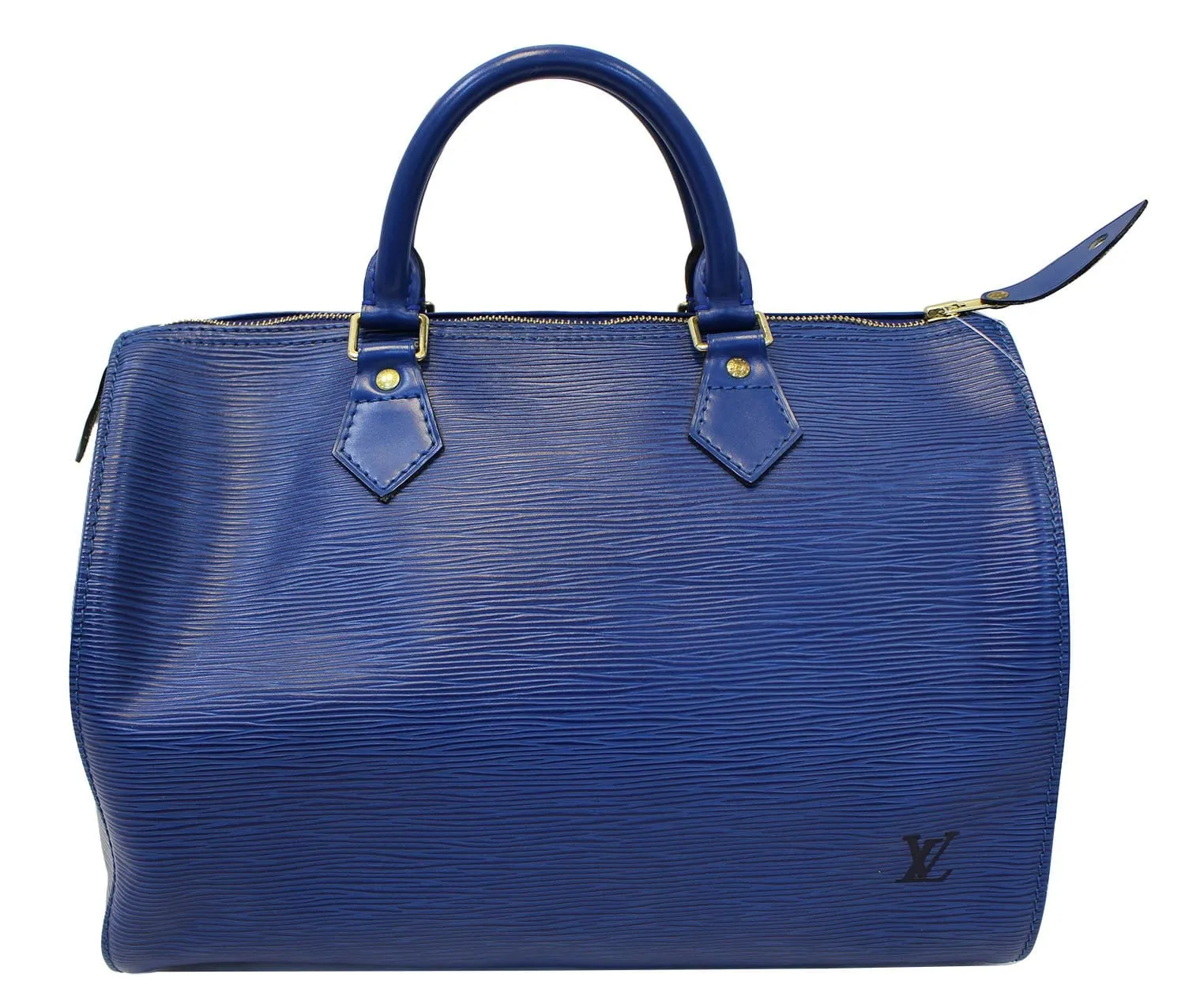 LOUIS VUITTON Pre Owned  Epi Leather Blue Speedy 30 Satchel Bag