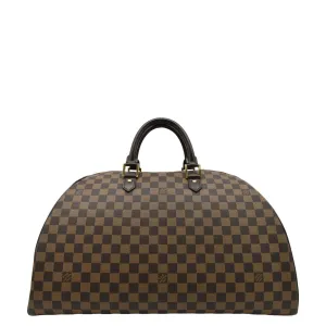 LOUIS VUITTON Ribera GM Damier Ebene Satchel Bag Brown