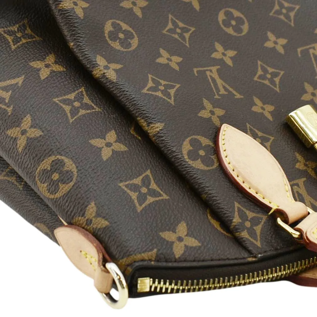 LOUIS VUITTON Rivoli PM Monogram Canvas Satchel Bag Brown