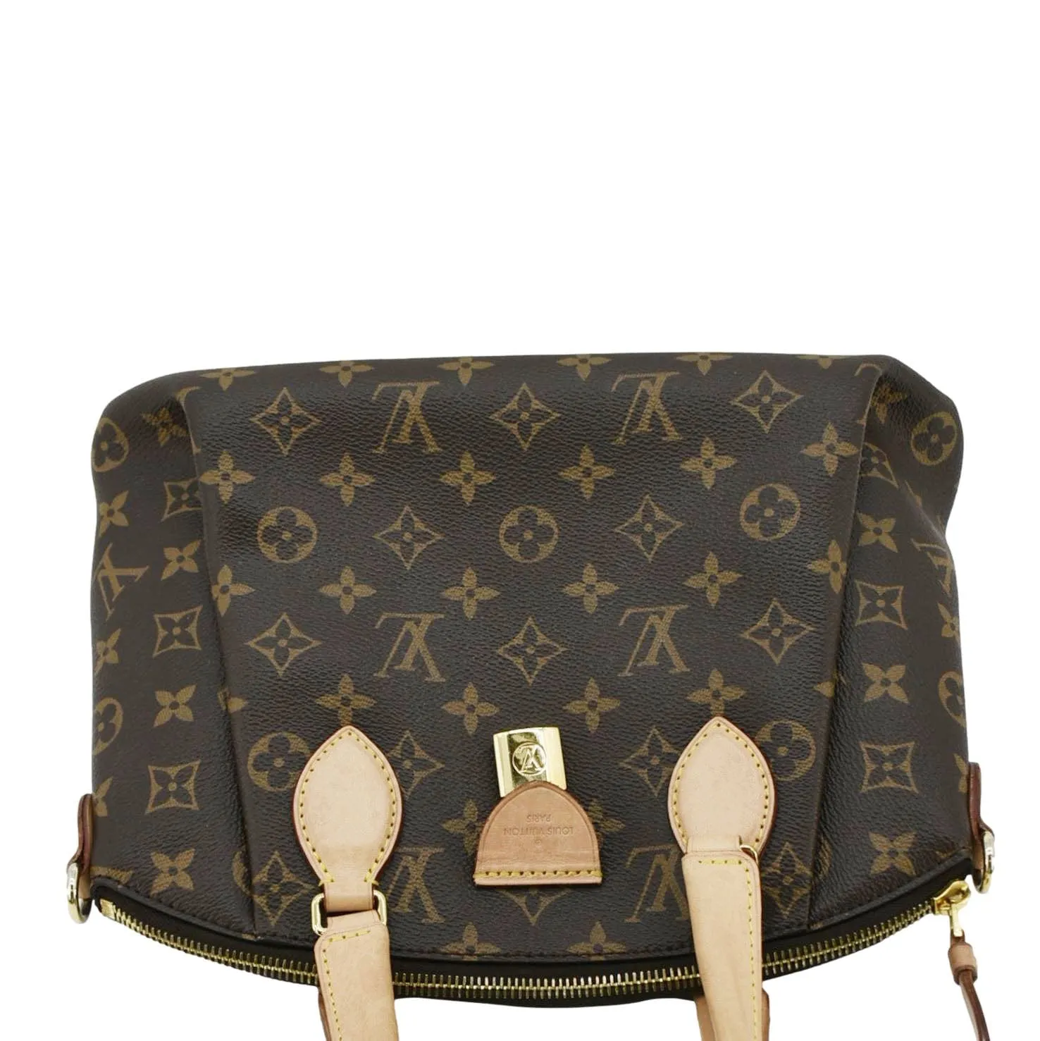 LOUIS VUITTON Rivoli PM Monogram Canvas Satchel Bag Brown