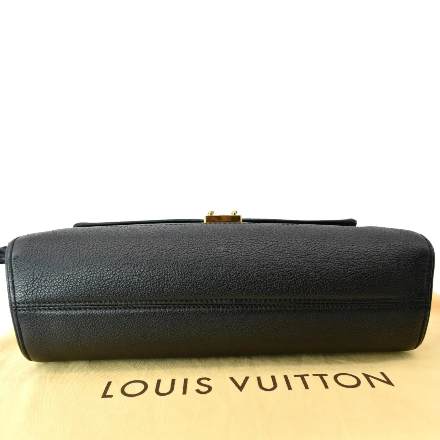 LOUIS VUITTON Saint Germain MM Monogram Empreinte Leather Shoulder Bag Black