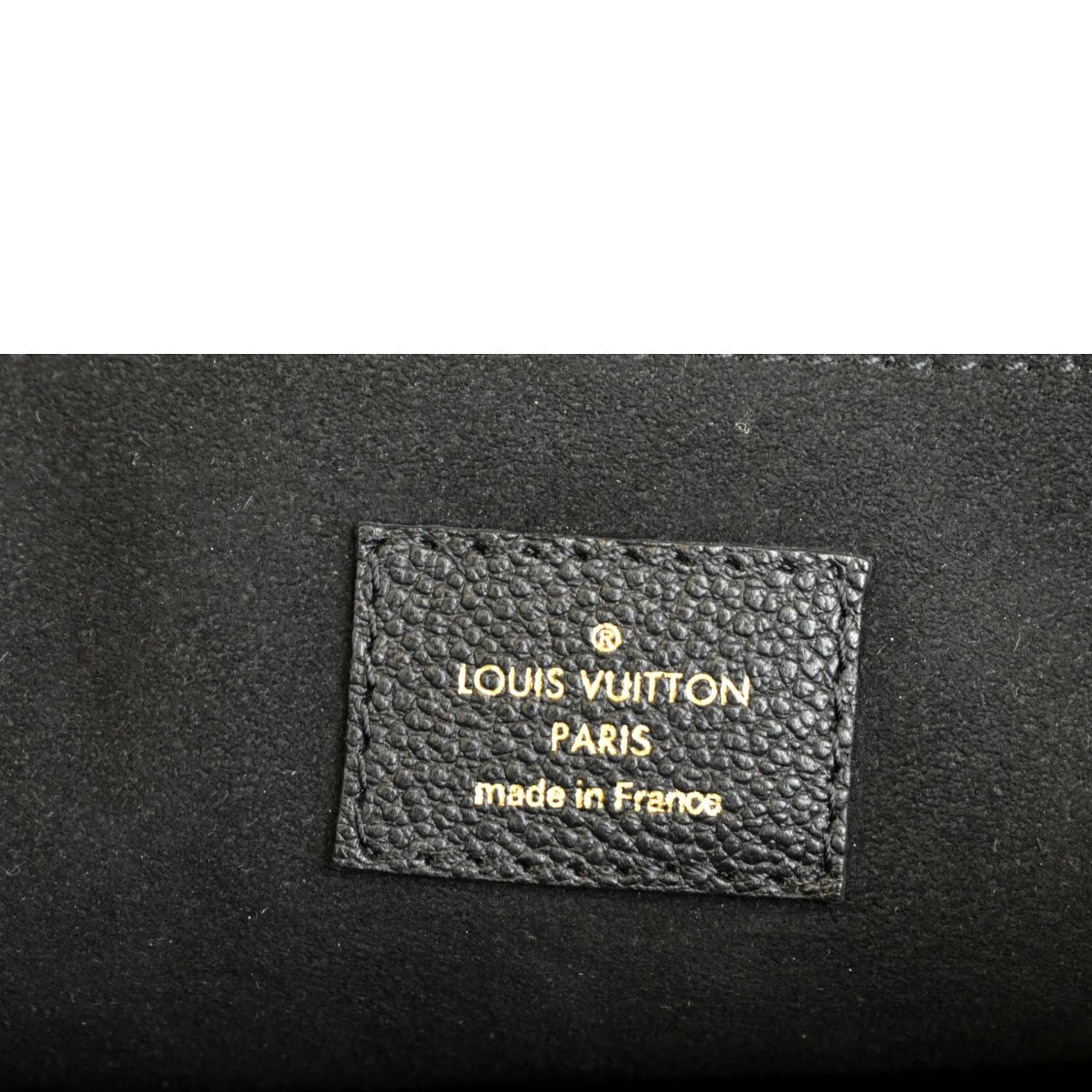 LOUIS VUITTON Saint Germain MM Monogram Empreinte Leather Shoulder Bag Black