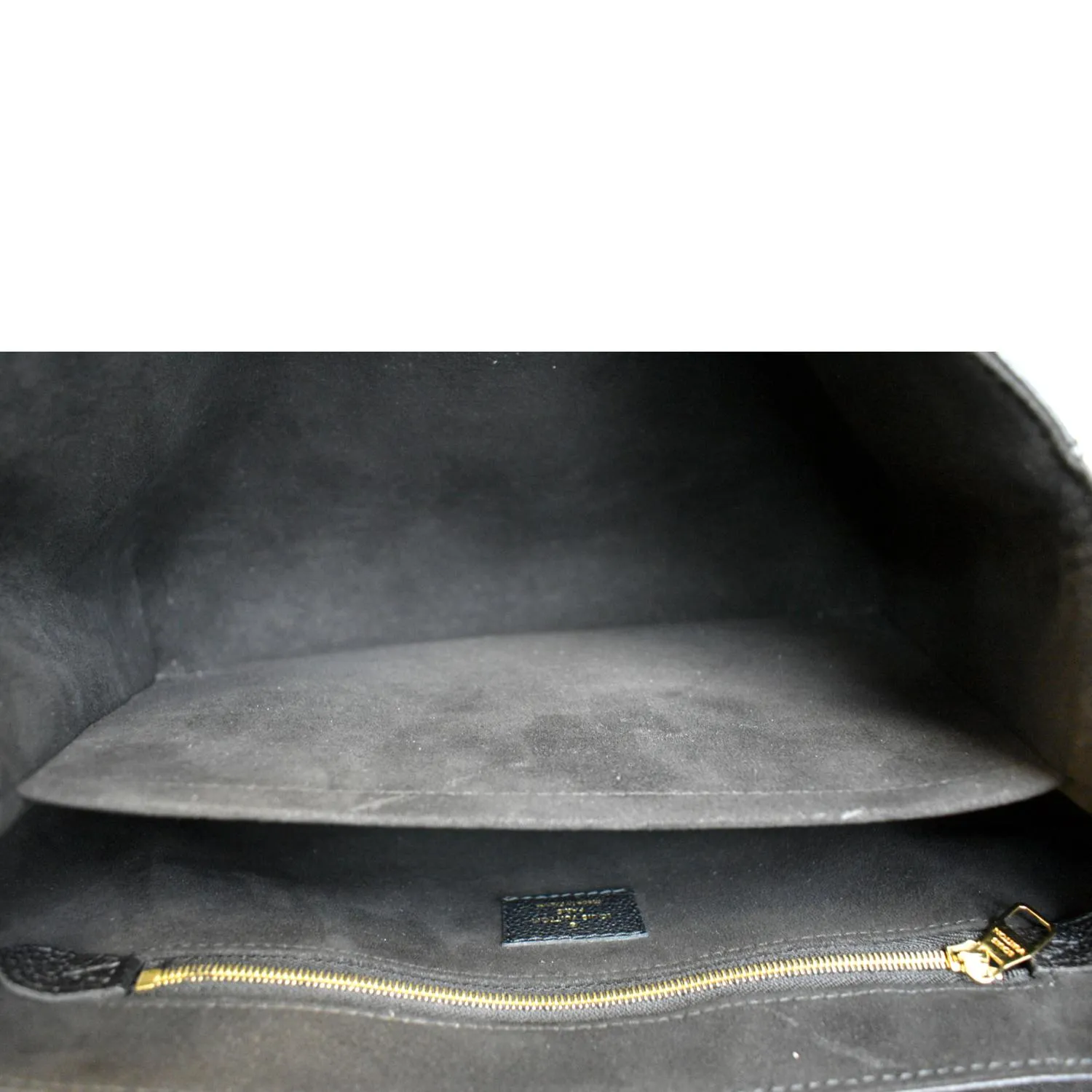 LOUIS VUITTON Saint Germain MM Monogram Empreinte Leather Shoulder Bag Black