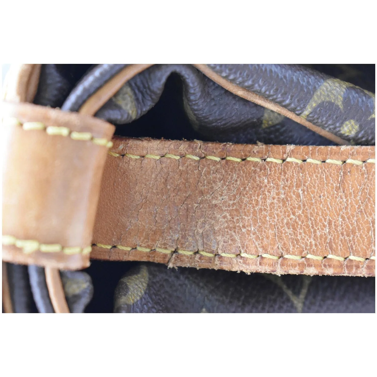 LOUIS VUITTON Saumur 35 Monogram Canvas Shoulder Bag Brown
