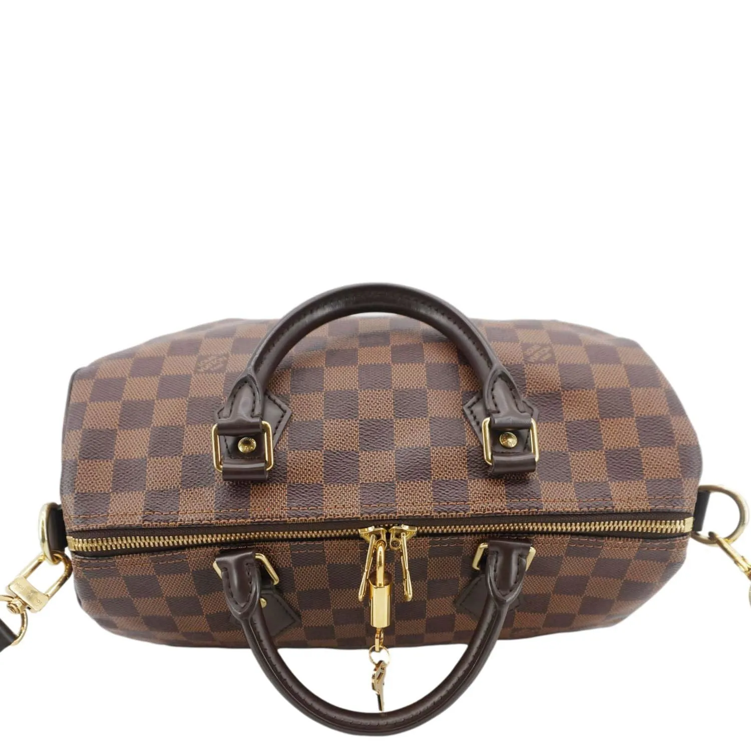 LOUIS VUITTON Speedy 30 Bandouliere Damier Ebene Shoulder Bag Brown