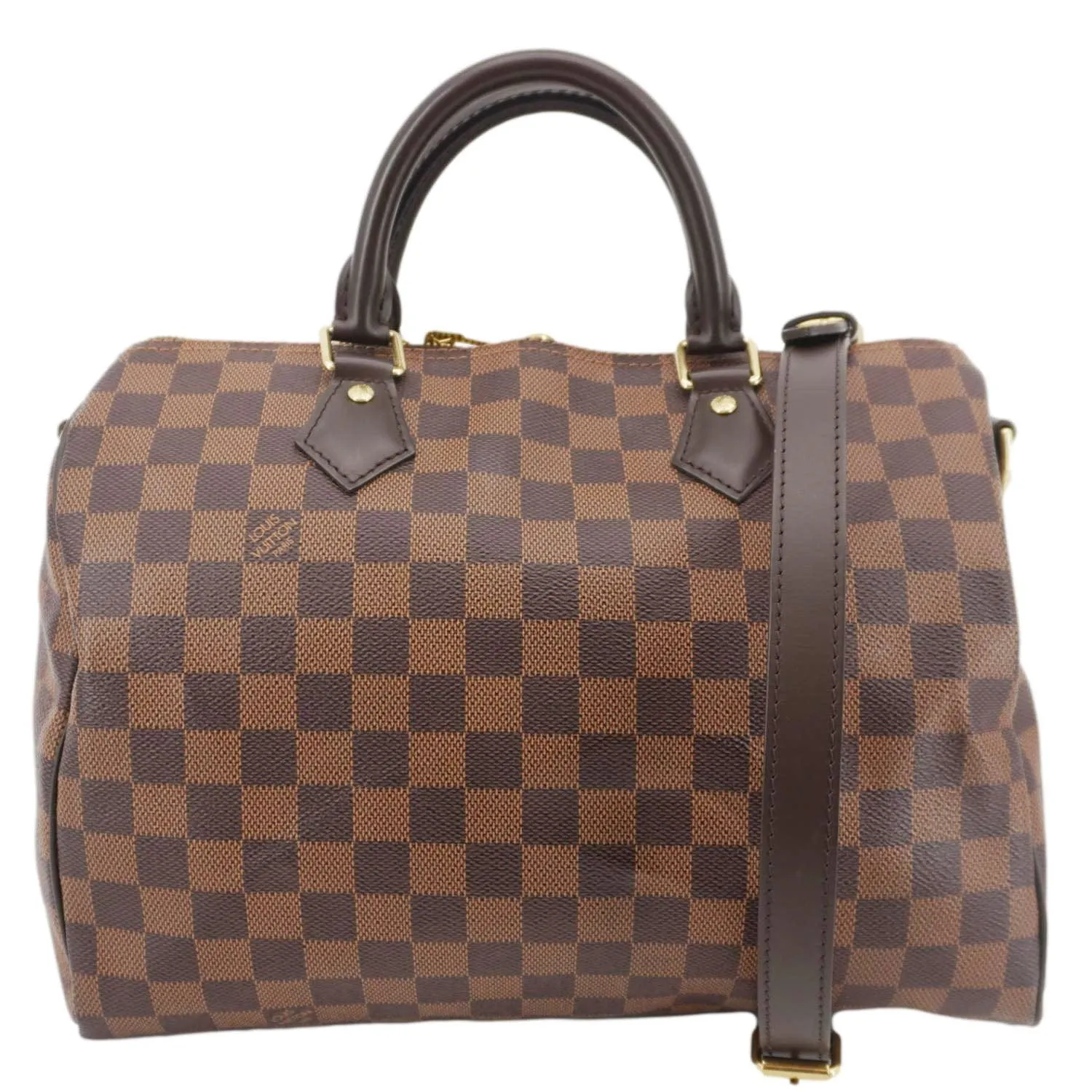 LOUIS VUITTON Speedy 30 Bandouliere Damier Ebene Shoulder Bag Brown