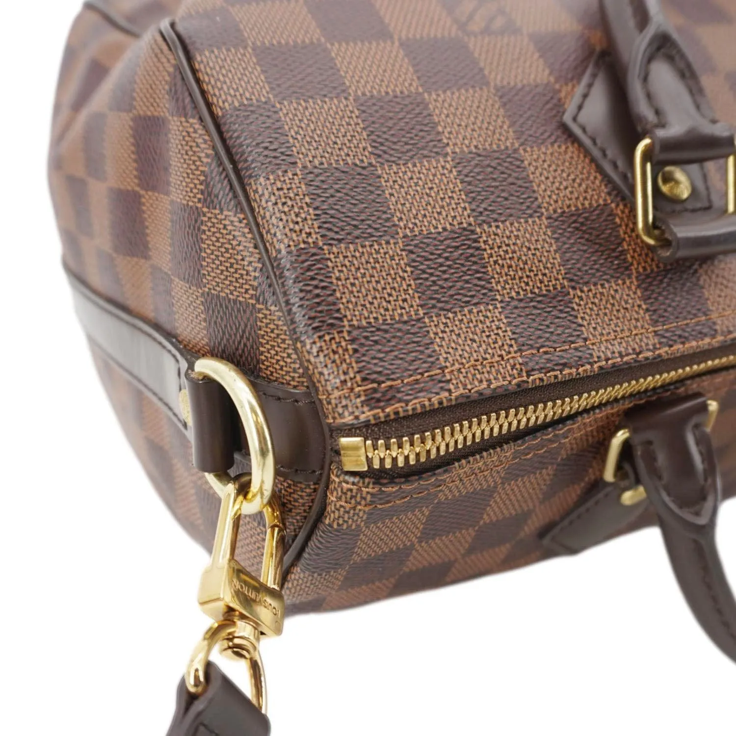 LOUIS VUITTON Speedy 30 Bandouliere Damier Ebene Shoulder Bag Brown