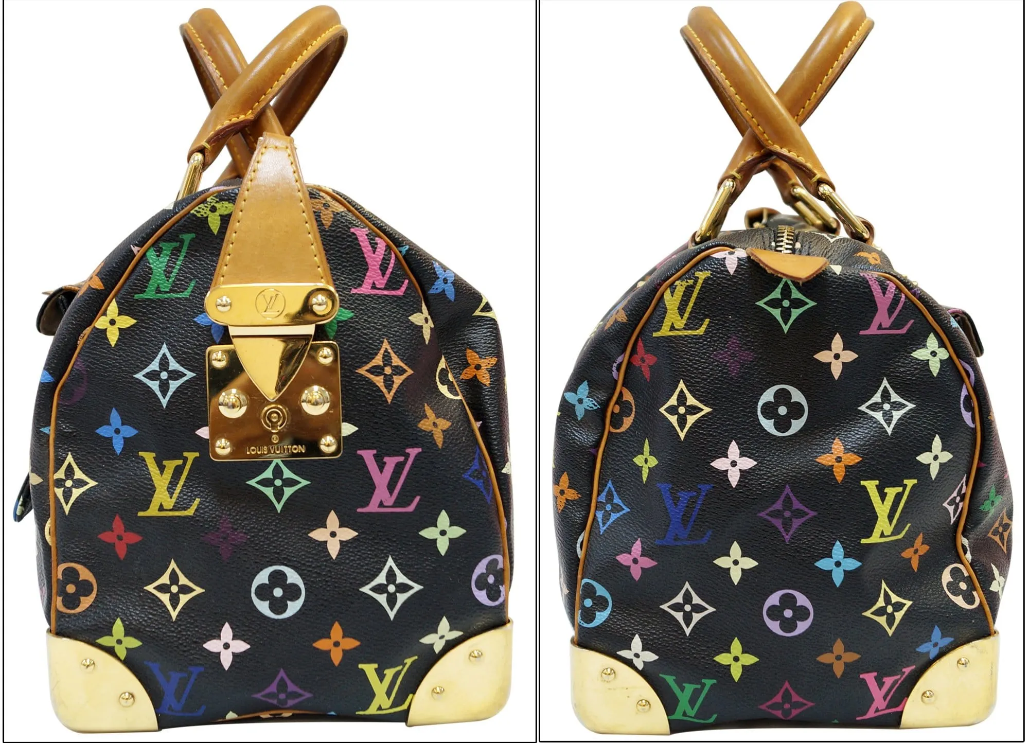 LOUIS VUITTON Speedy 30 Monogram Multicolor  Satchel Bag